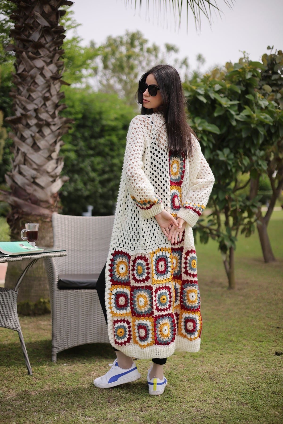 Ivory Courtyard Crochet Cape
