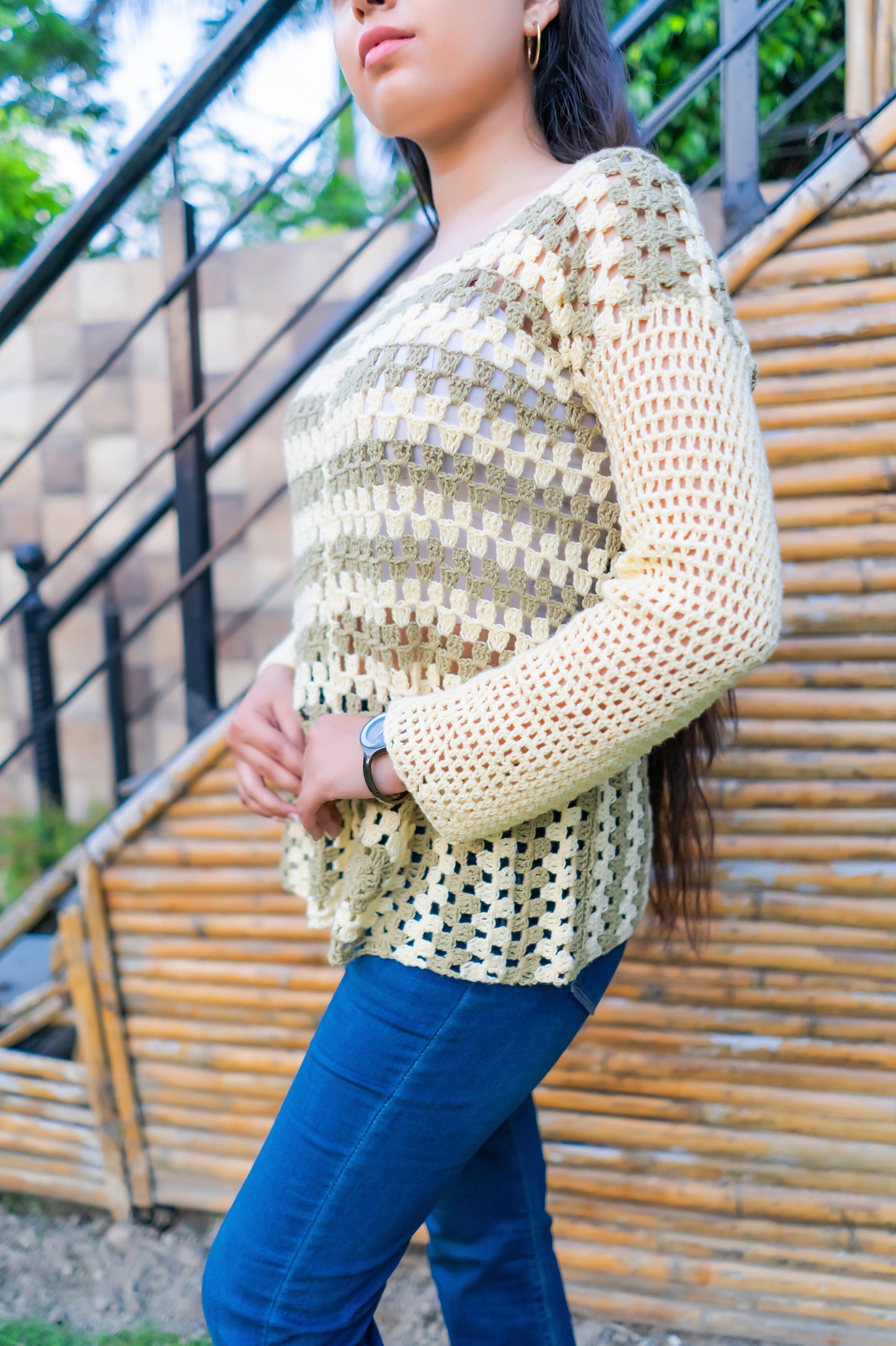 The Morning Mist Pullover – Cream & Sage