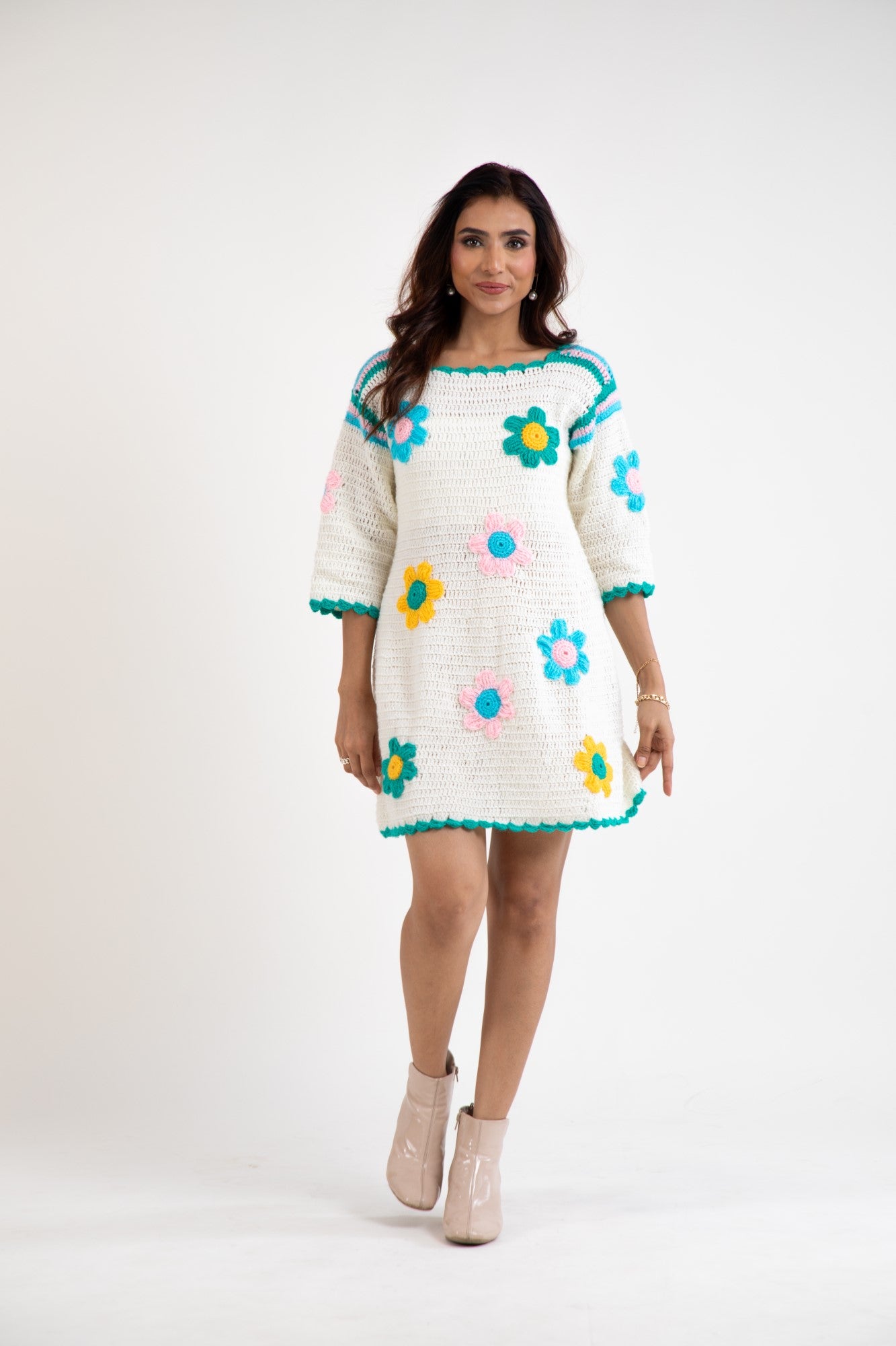 Blossom Breeze Crochet Dress