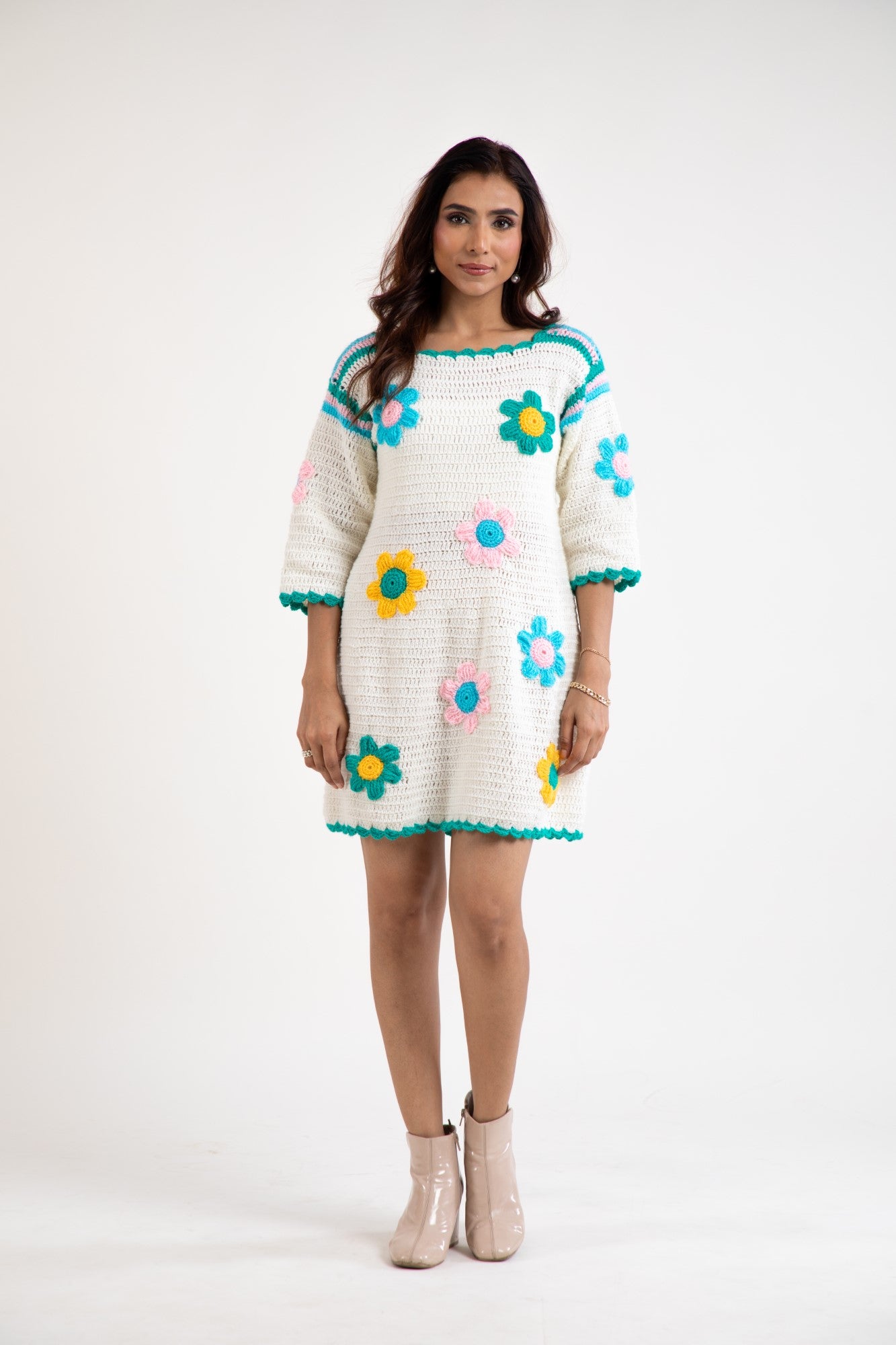 Blossom Breeze Crochet Dress