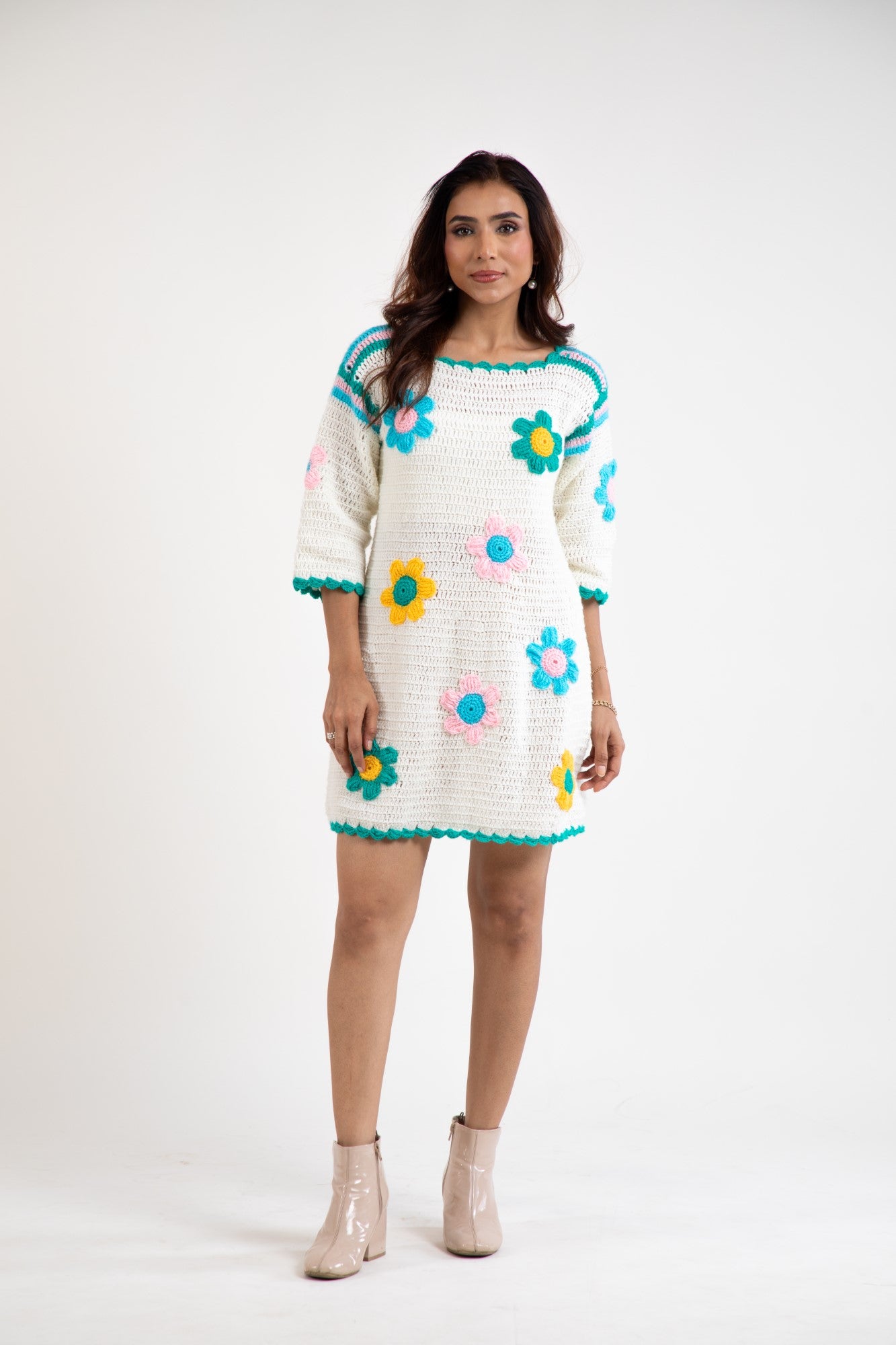 Blossom Breeze Crochet Dress