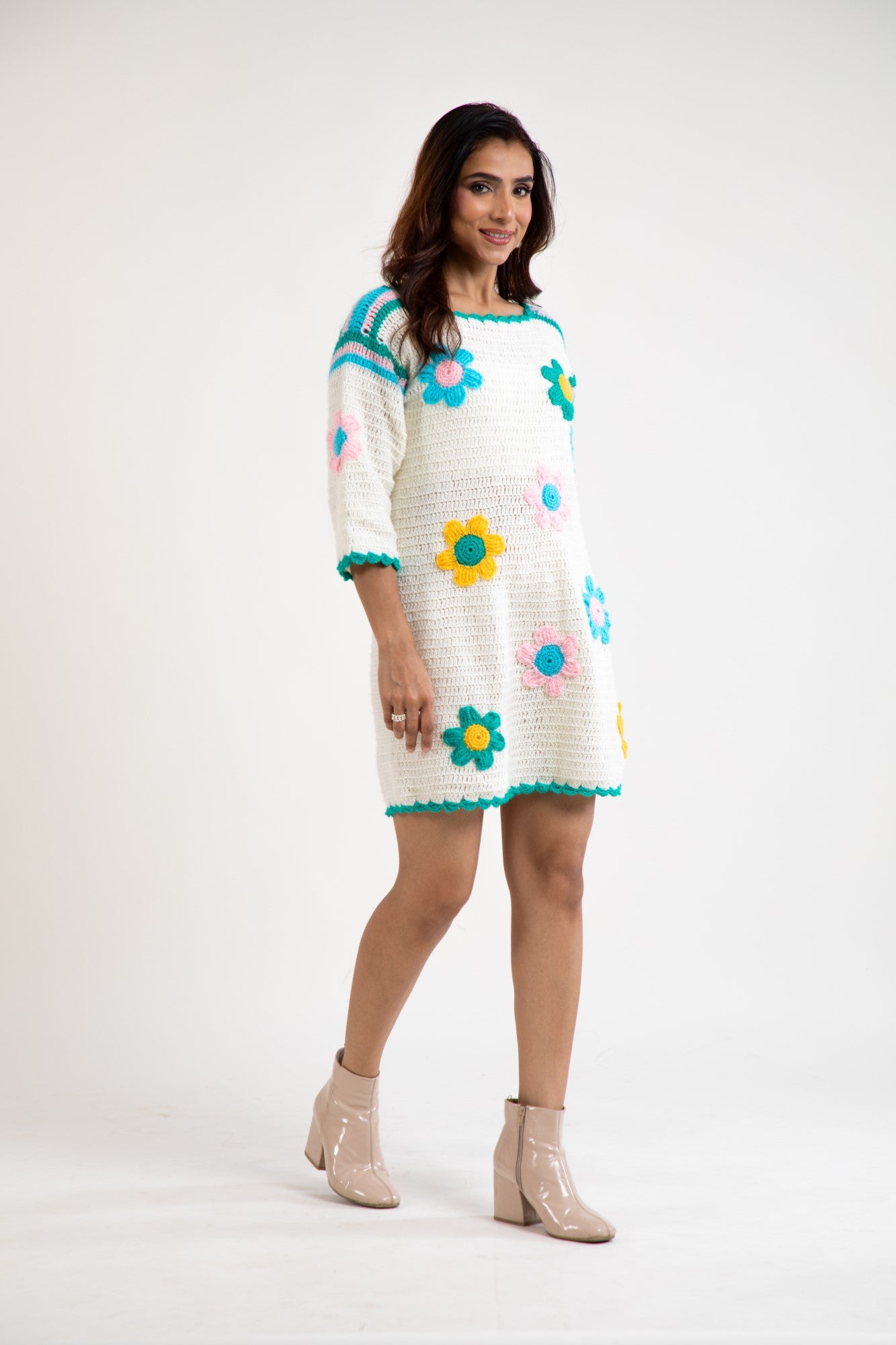 Blossom Breeze Crochet Dress