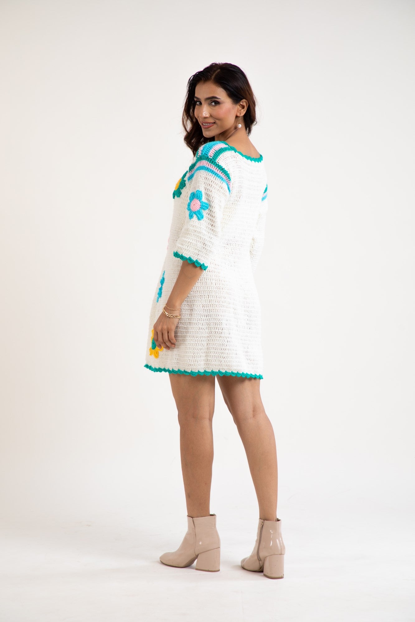Blossom Breeze Crochet Dress