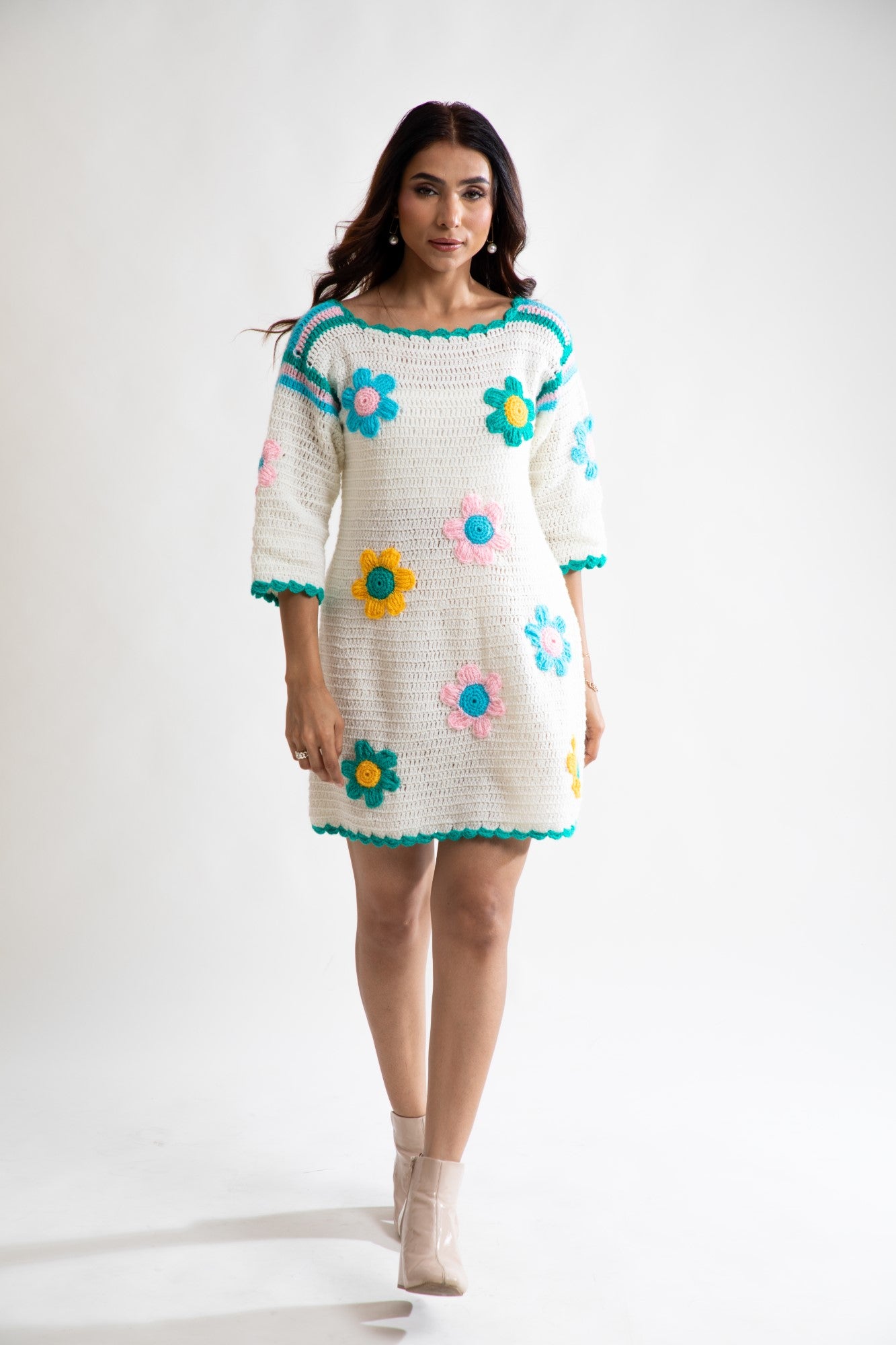 Blossom Breeze Crochet Dress