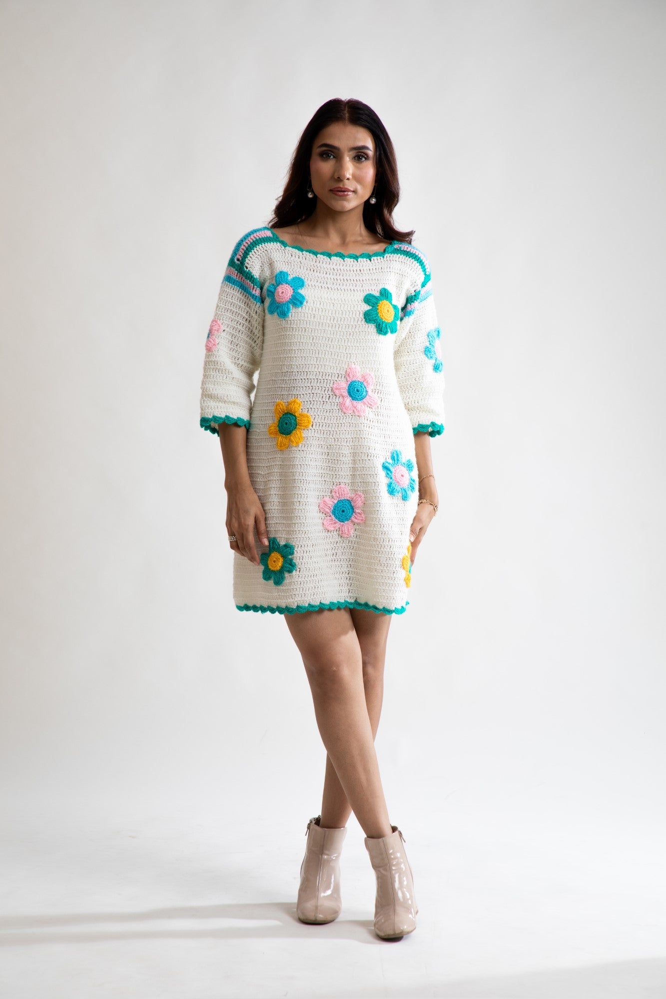 Blossom Breeze Crochet Dress
