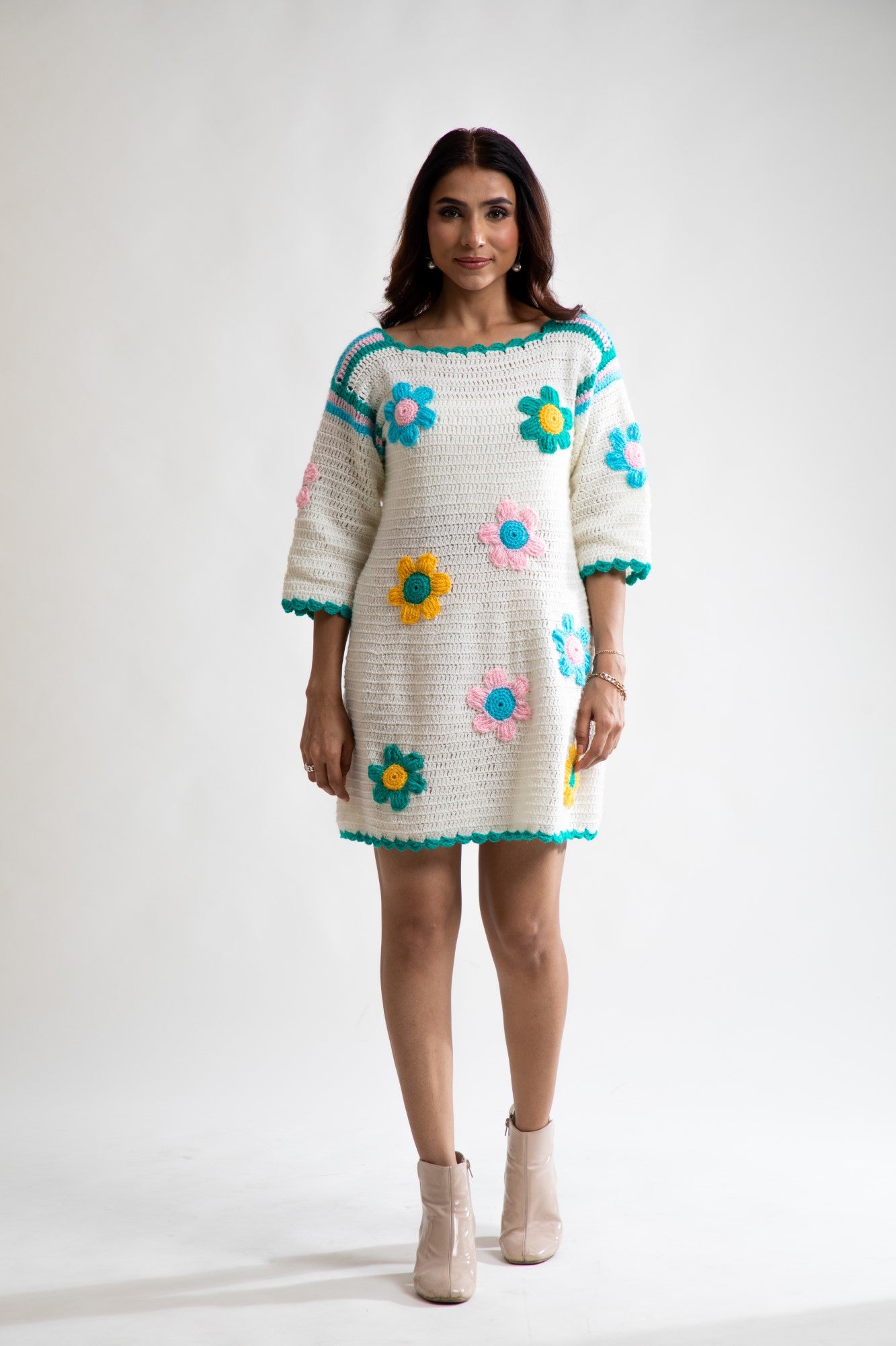 Blossom Breeze Crochet Dress