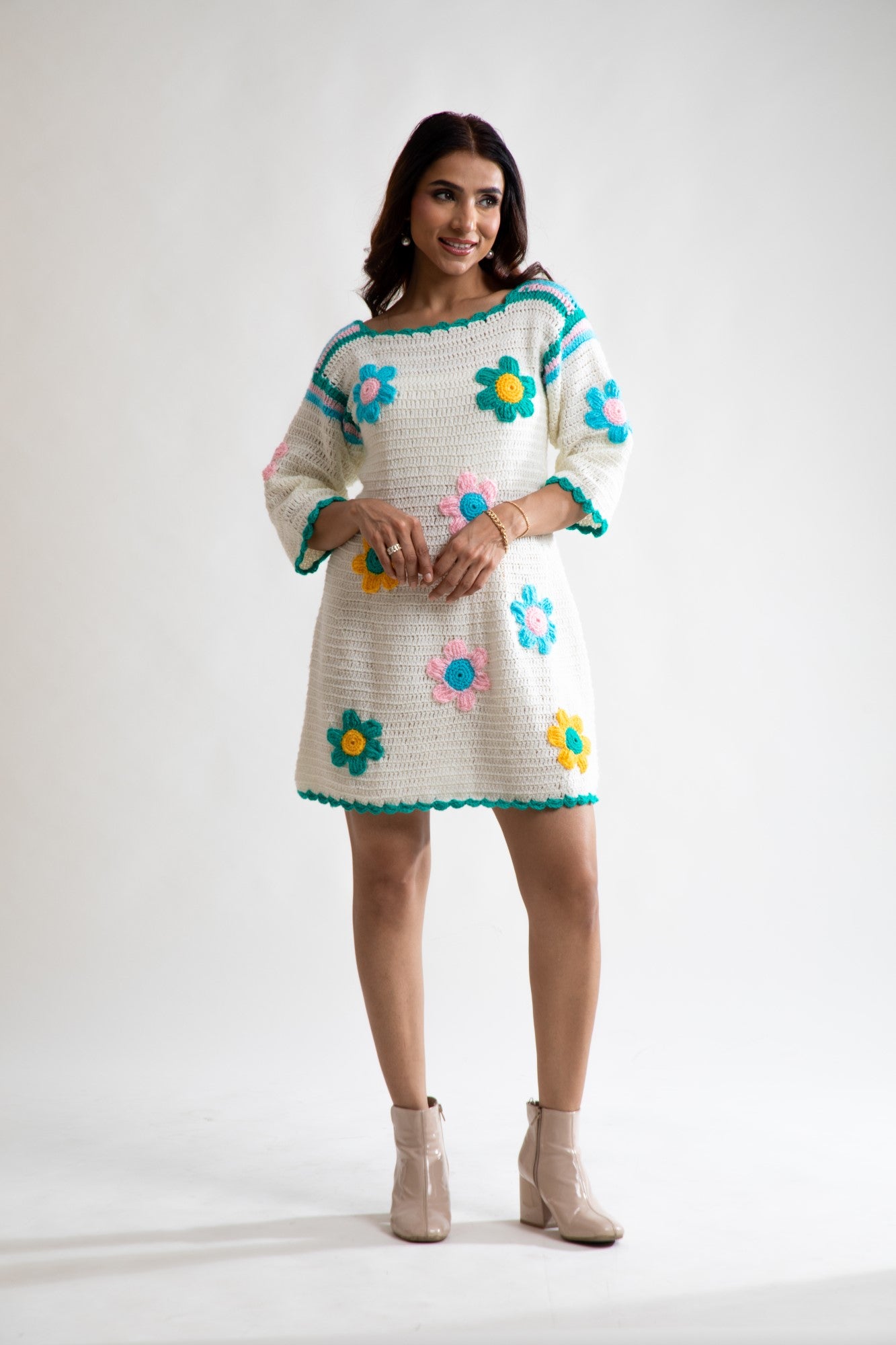 Blossom Breeze Crochet Dress