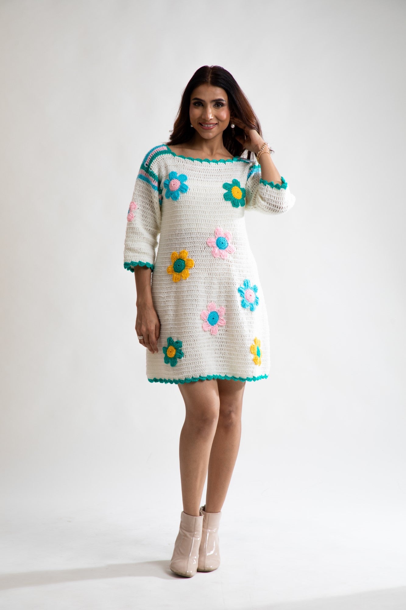 Blossom Breeze Crochet Dress