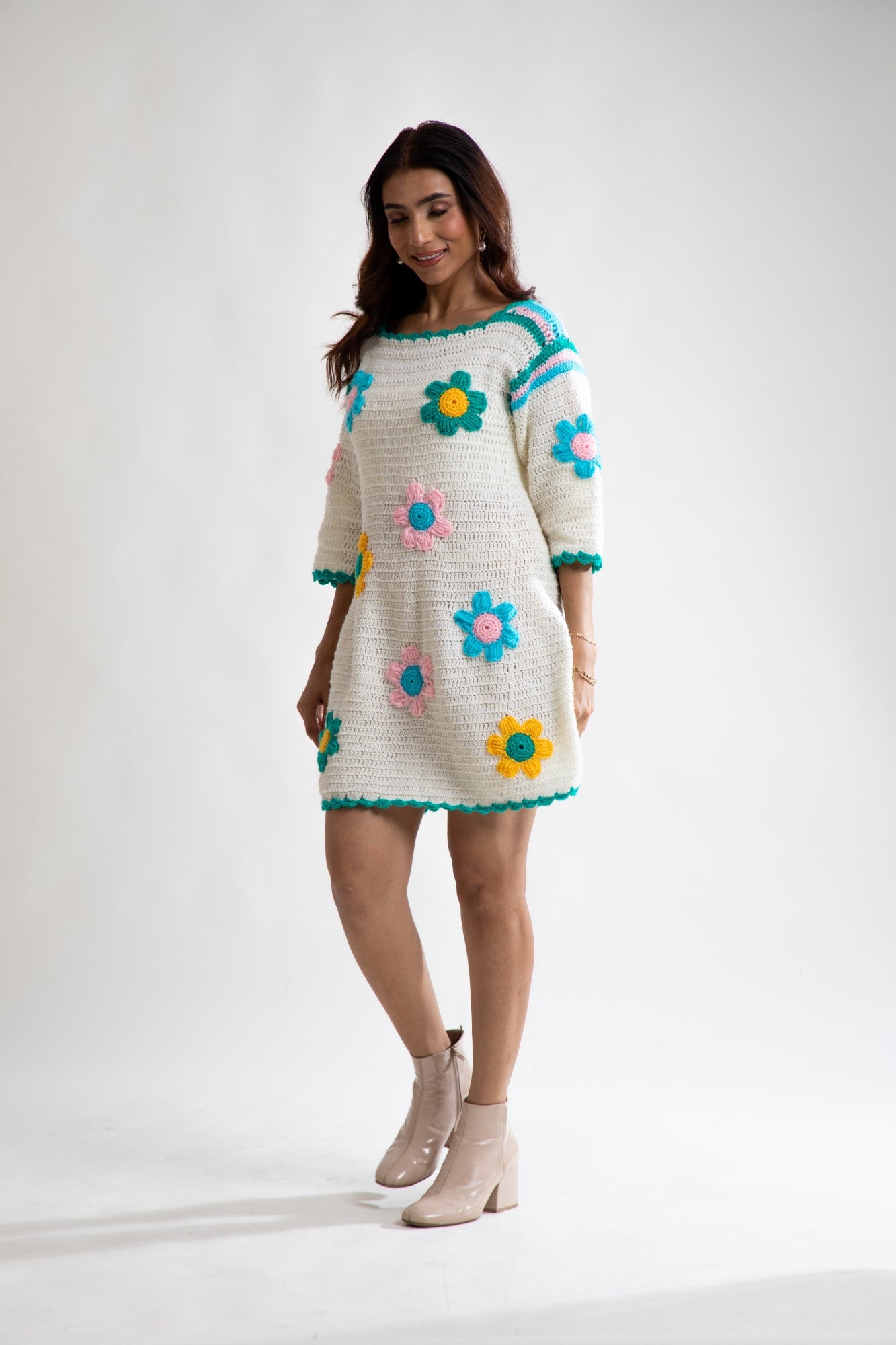 Blossom Breeze Crochet Dress
