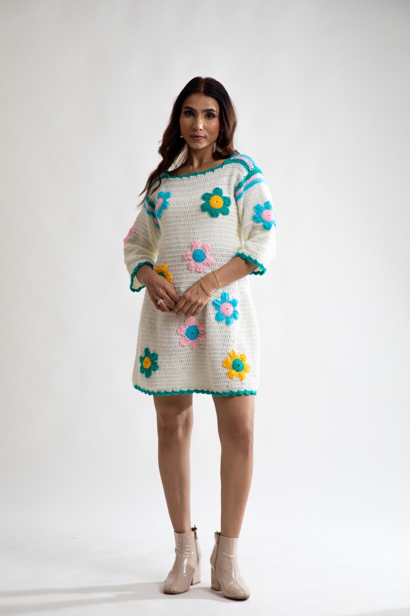 Blossom Breeze Crochet Dress