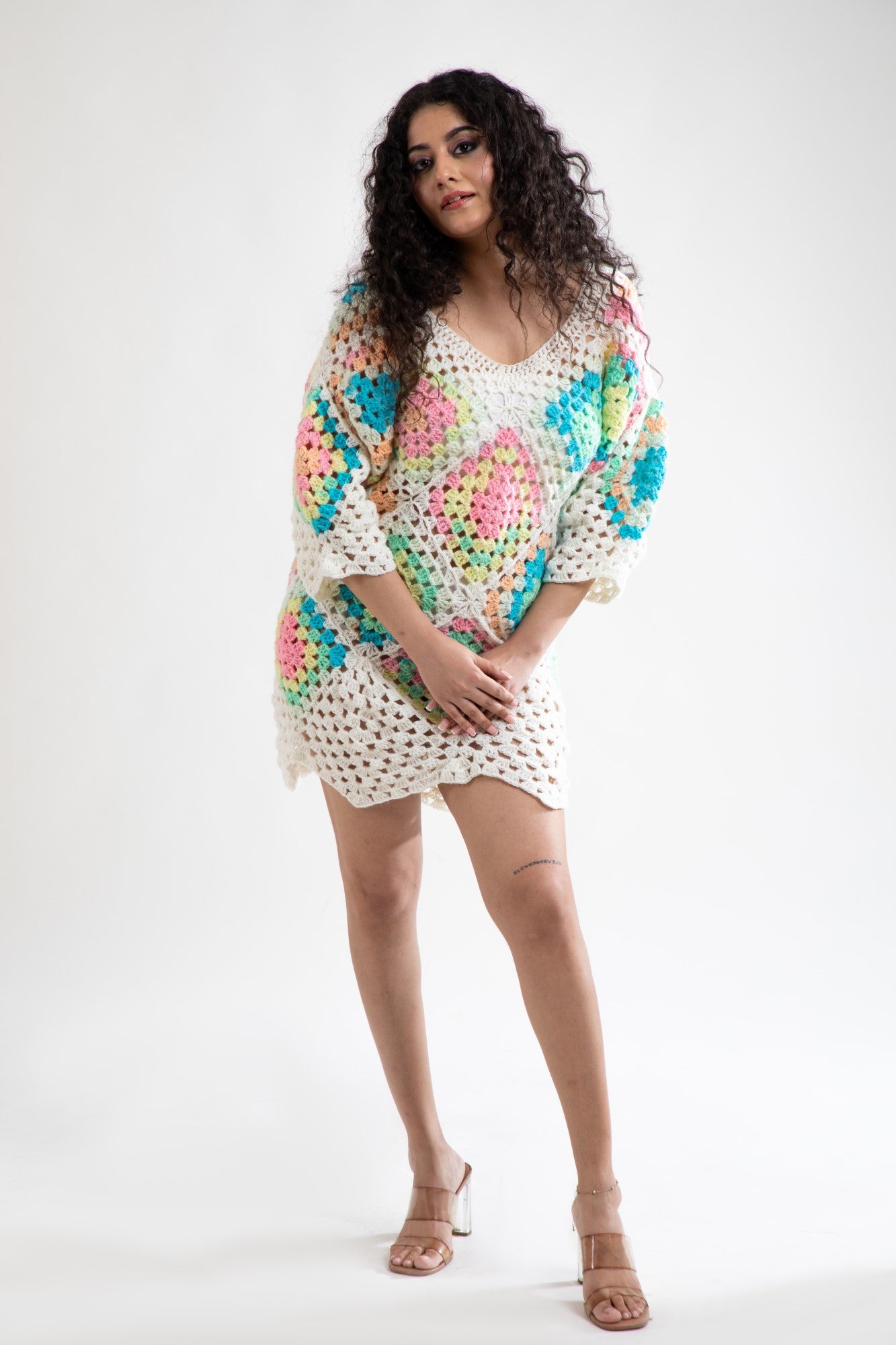 Radiant Harmony Crochet Dress
