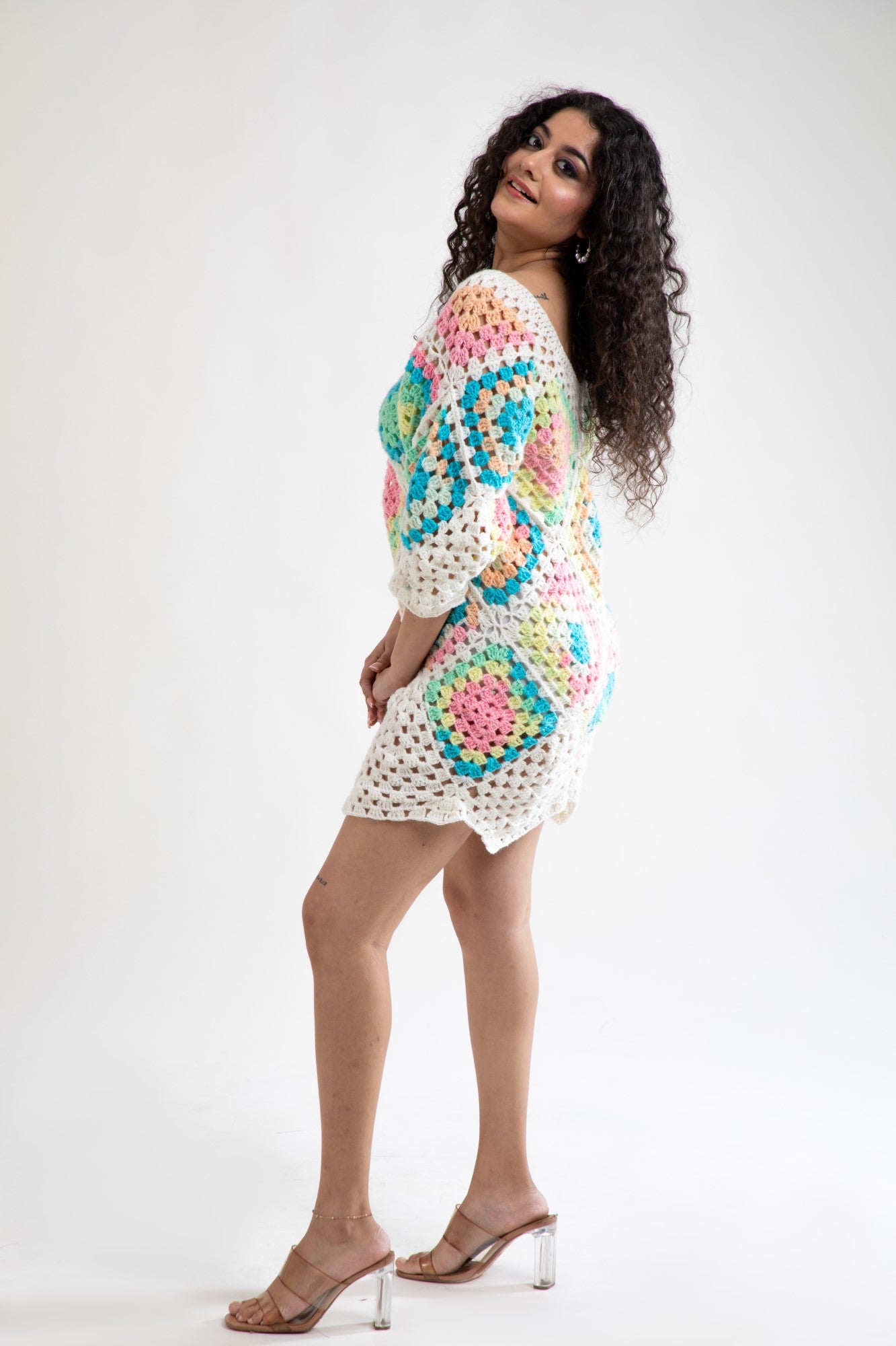 Radiant Harmony Crochet Dress