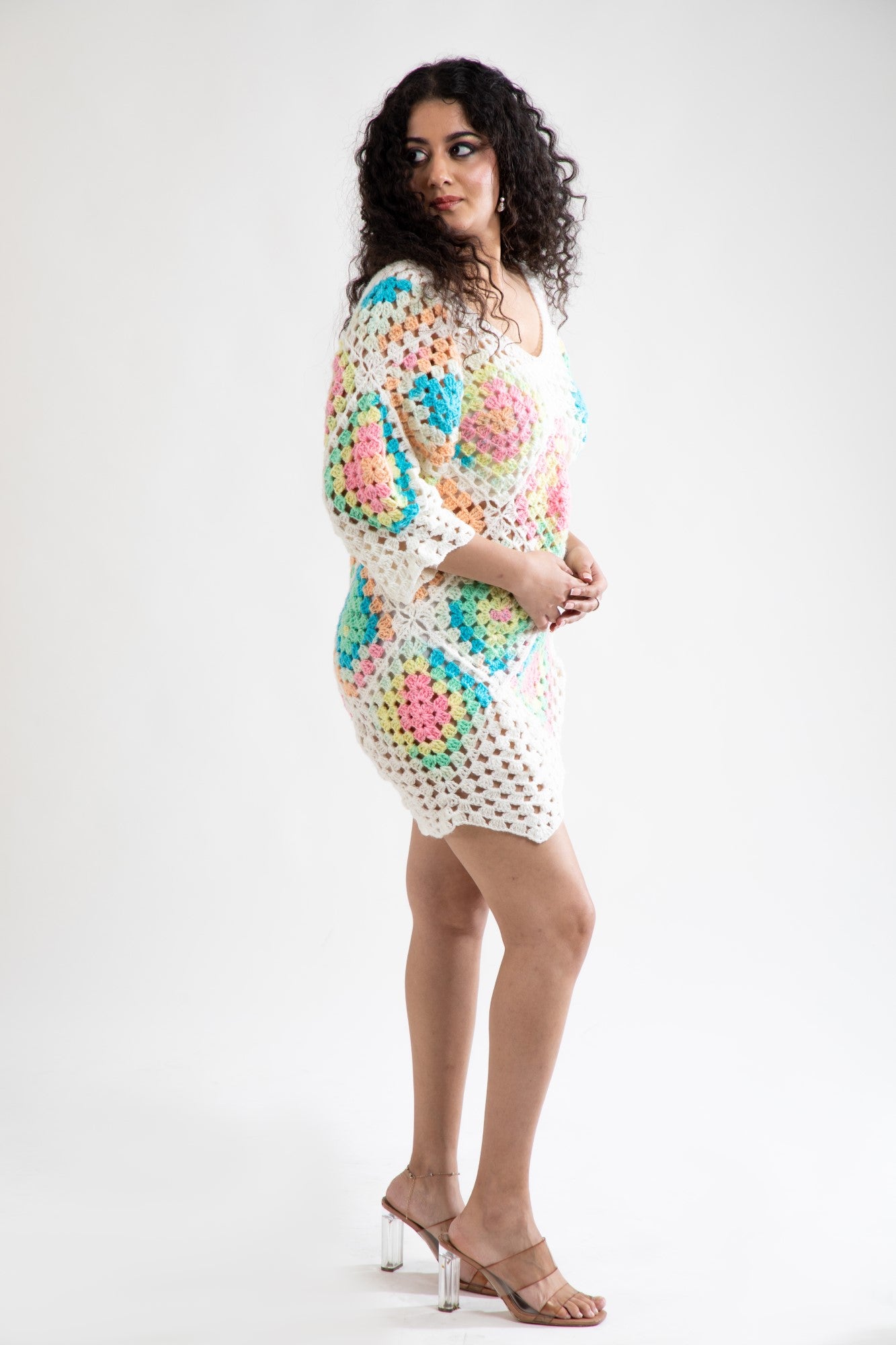 Radiant Harmony Crochet Dress