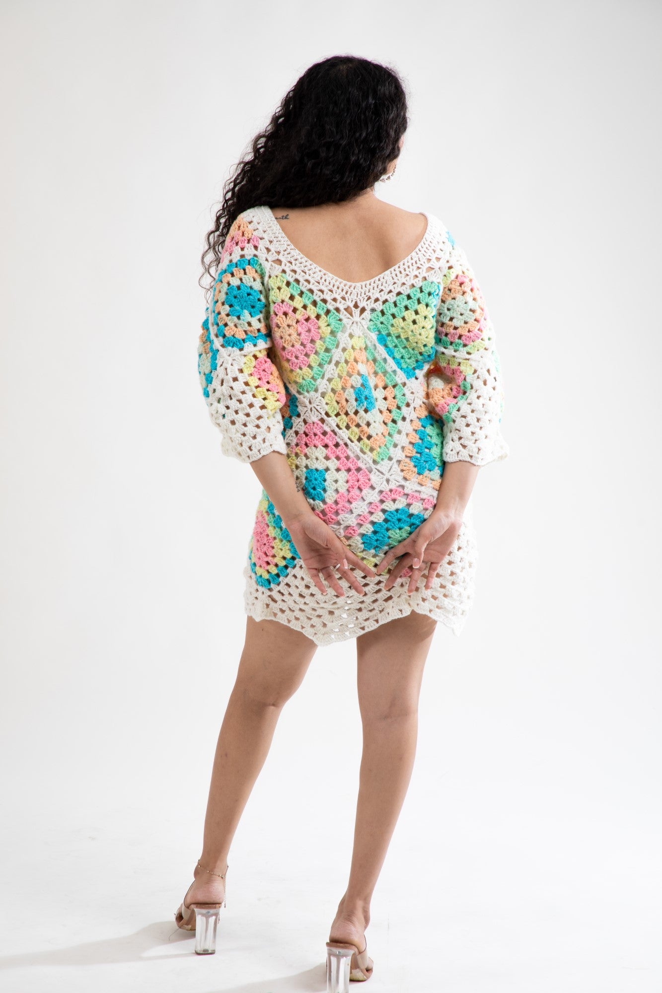 Radiant Harmony Crochet Dress