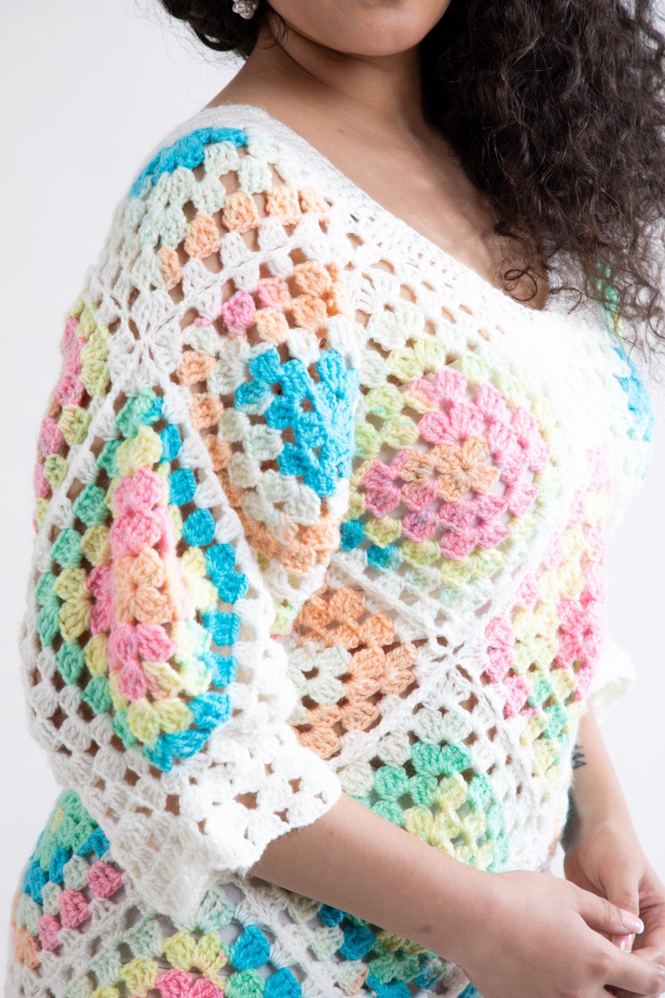 Radiant Harmony Crochet Dress