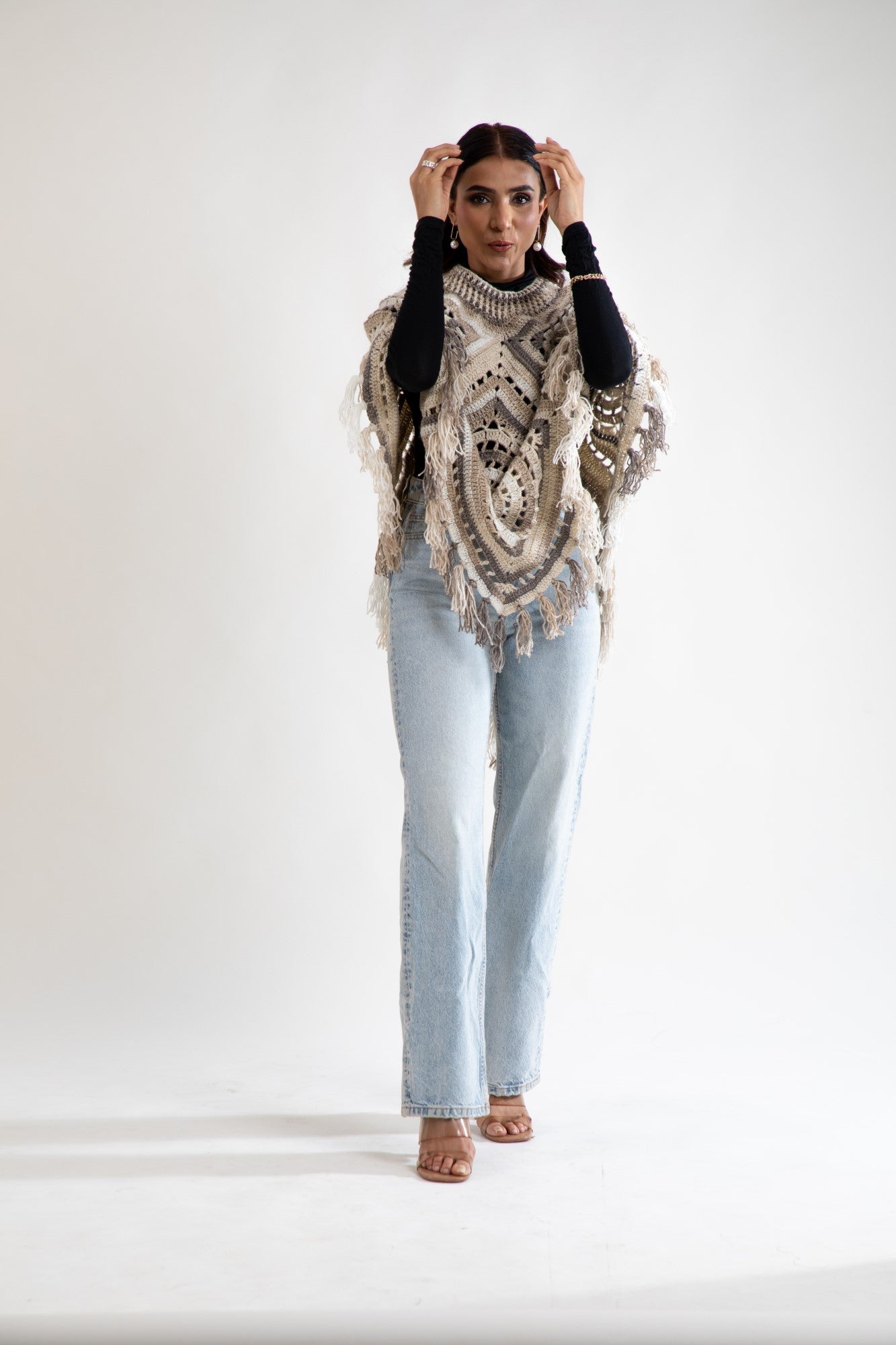 Desert Mirage Crochet Poncho