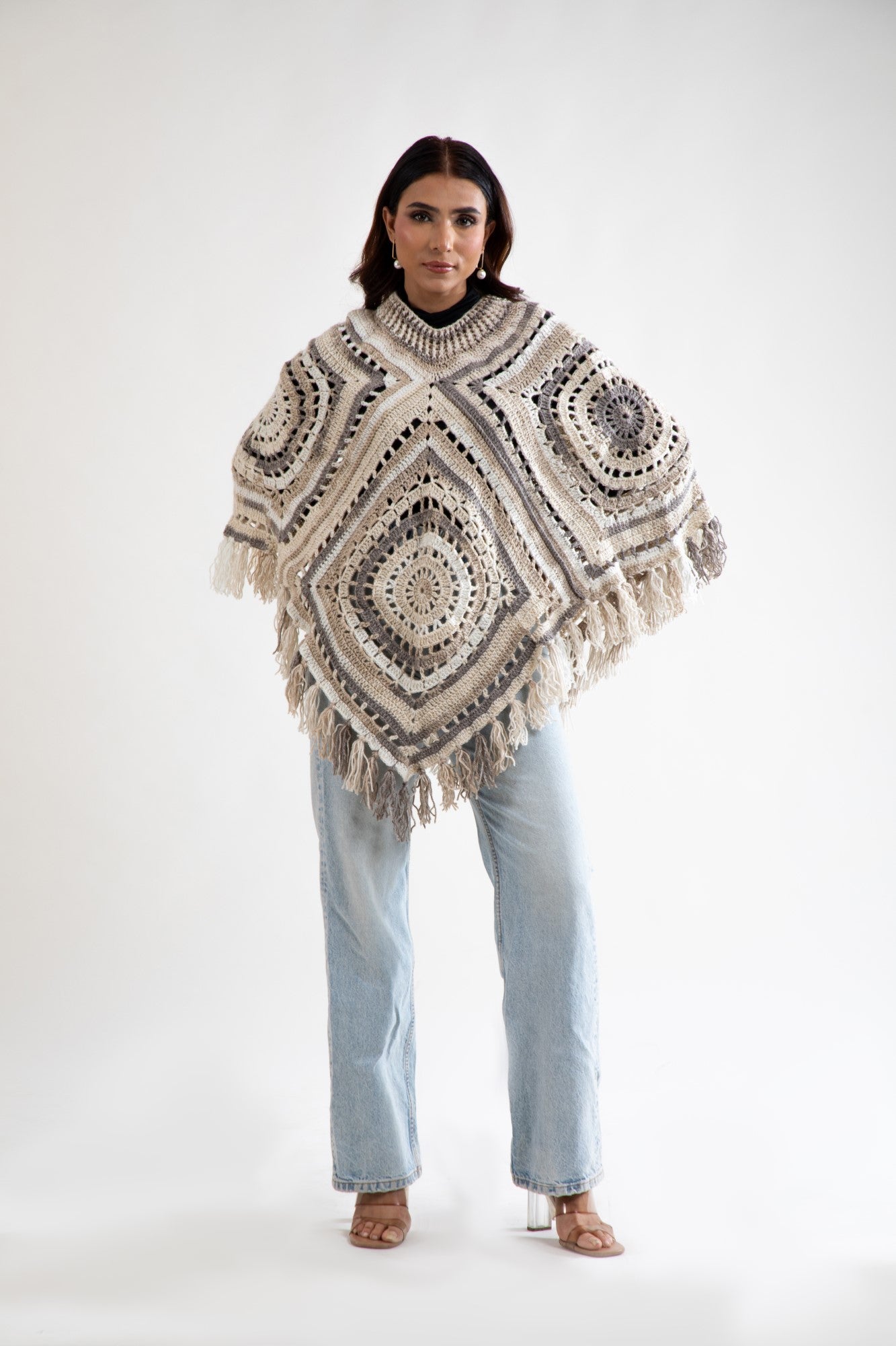 Desert Mirage Crochet Poncho