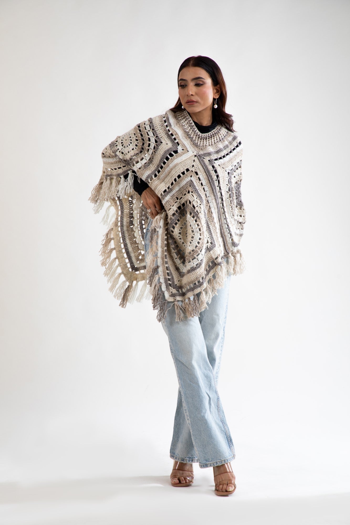 Desert Mirage Crochet Poncho