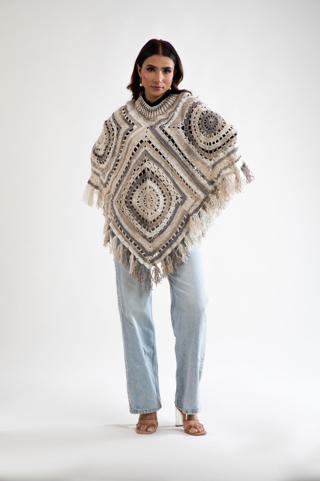Desert Mirage Crochet Poncho