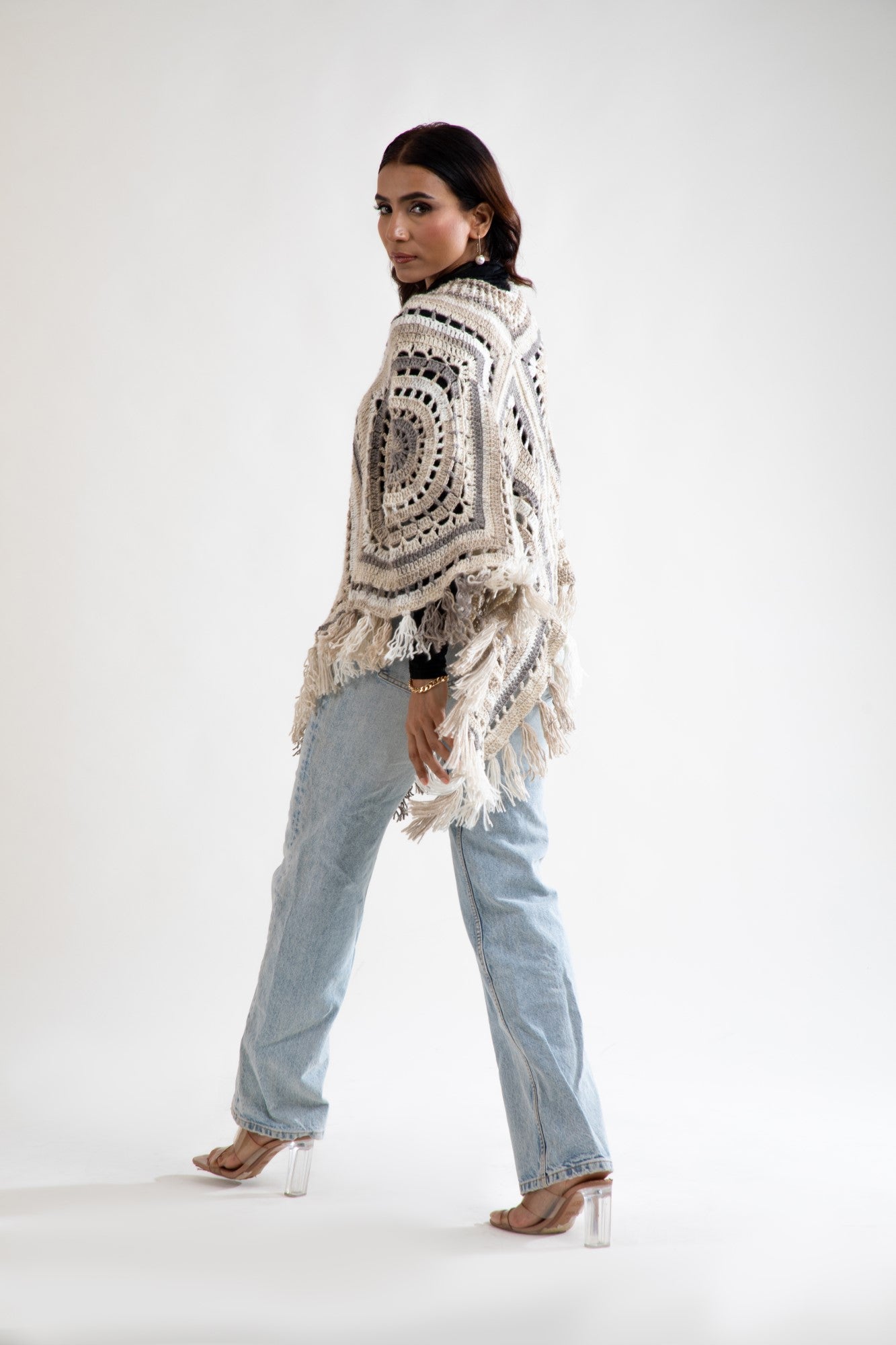 Desert Mirage Crochet Poncho