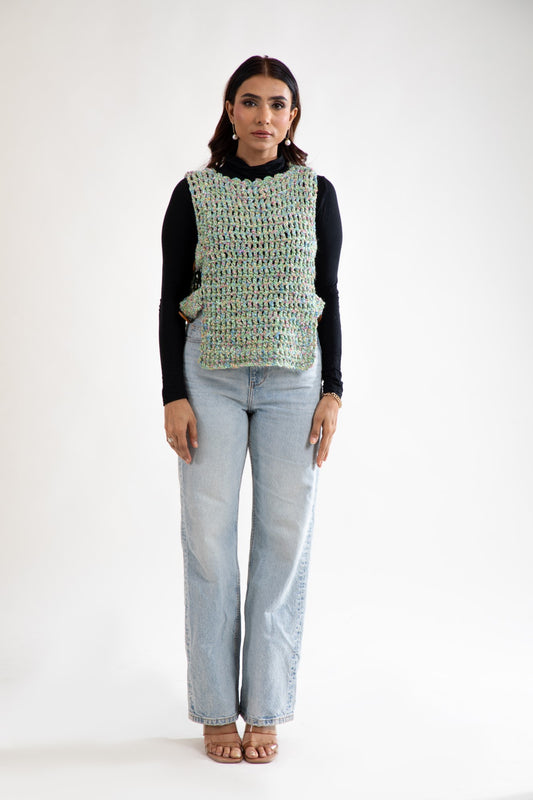 Meadow Weave Crochet Vest