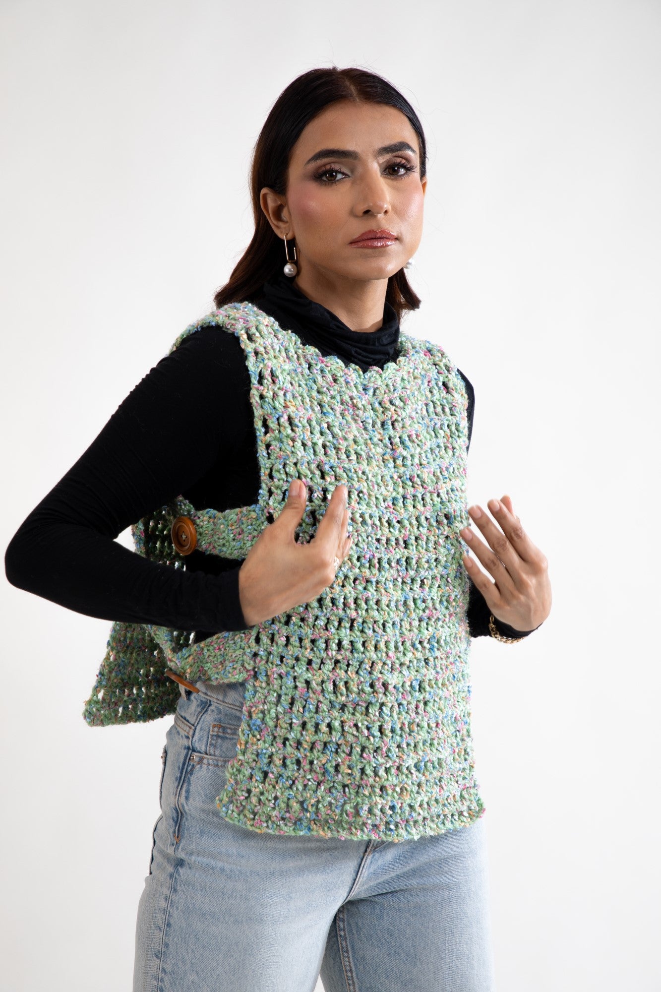 Meadow Weave Crochet Vest