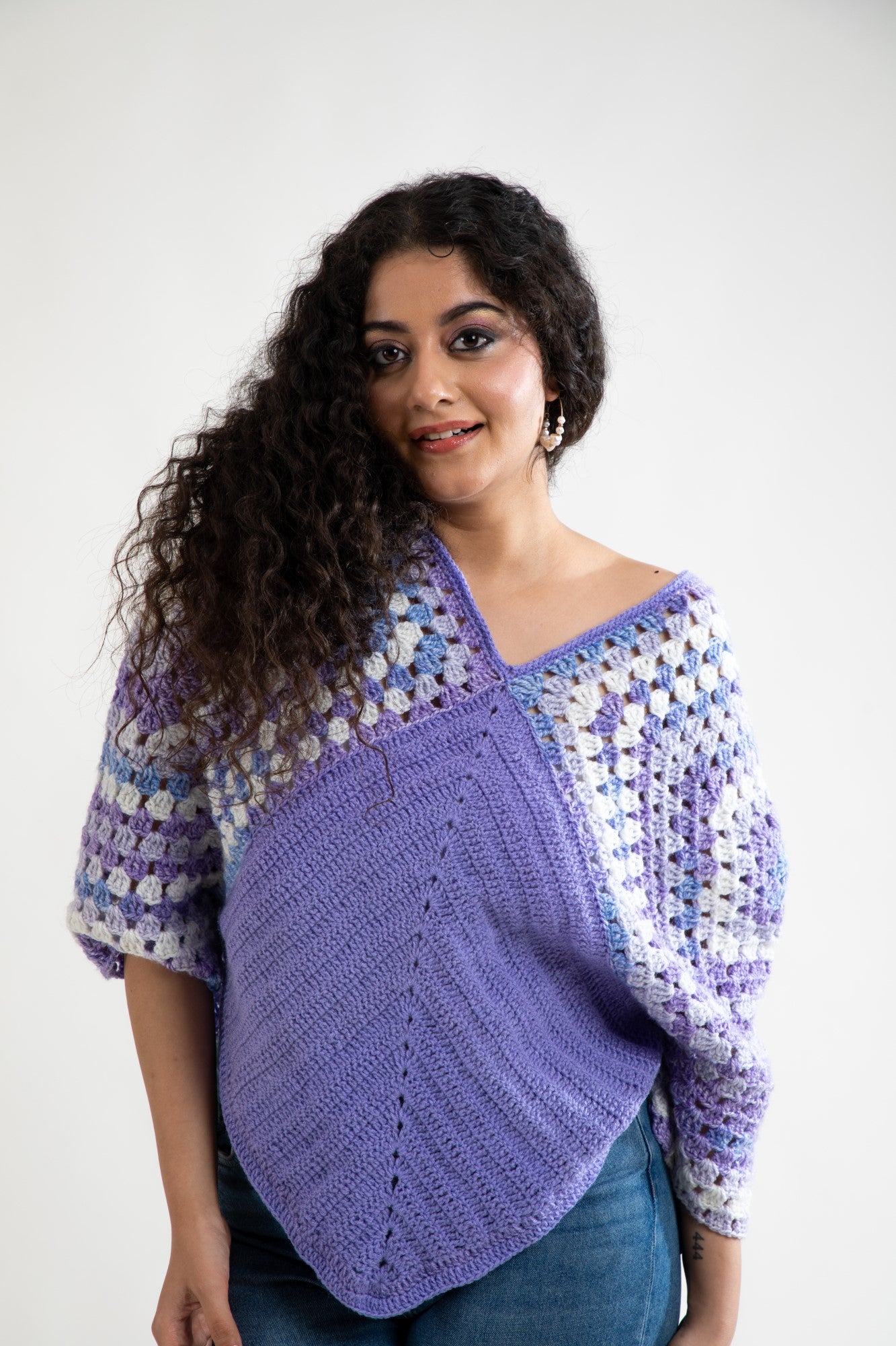 Lavender Bliss Crochet Sweater