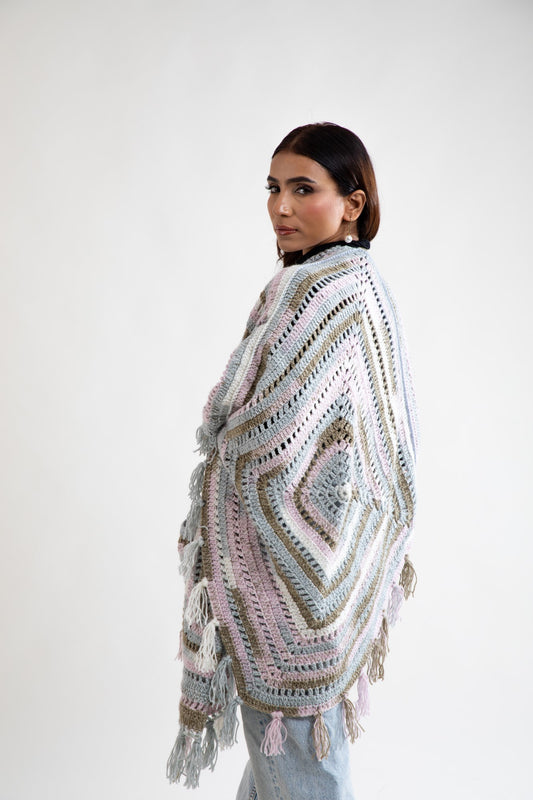 Pastel Dream Crochet Wrap