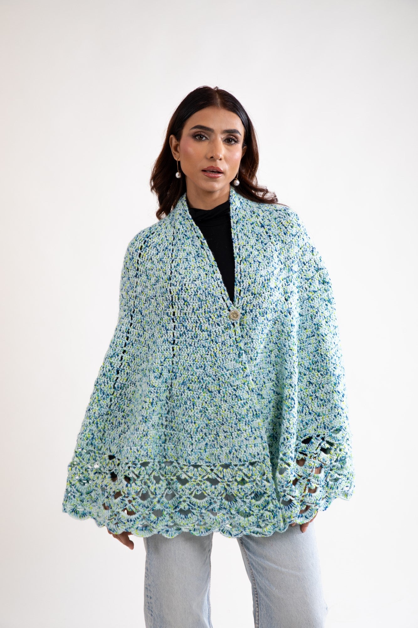 Ocean Breeze Crochet Cape