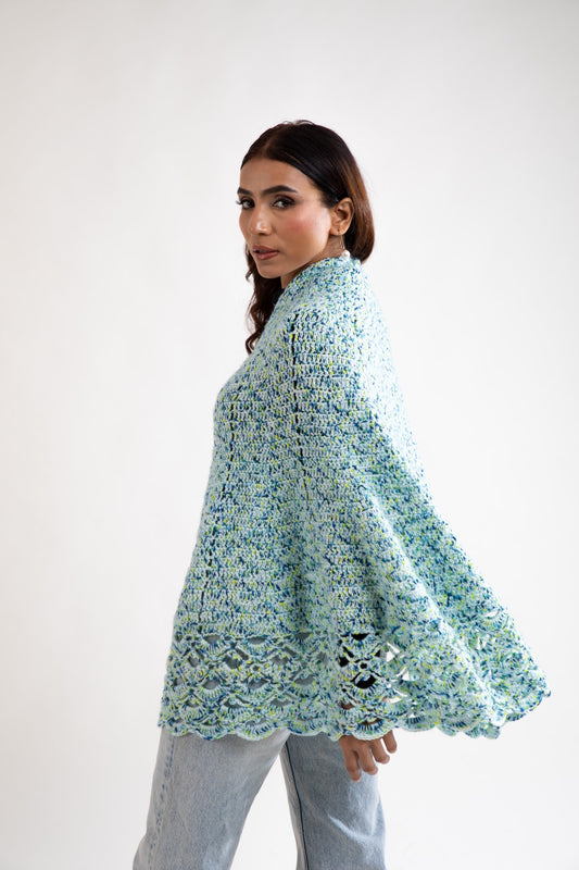 Ocean Breeze Crochet Cape