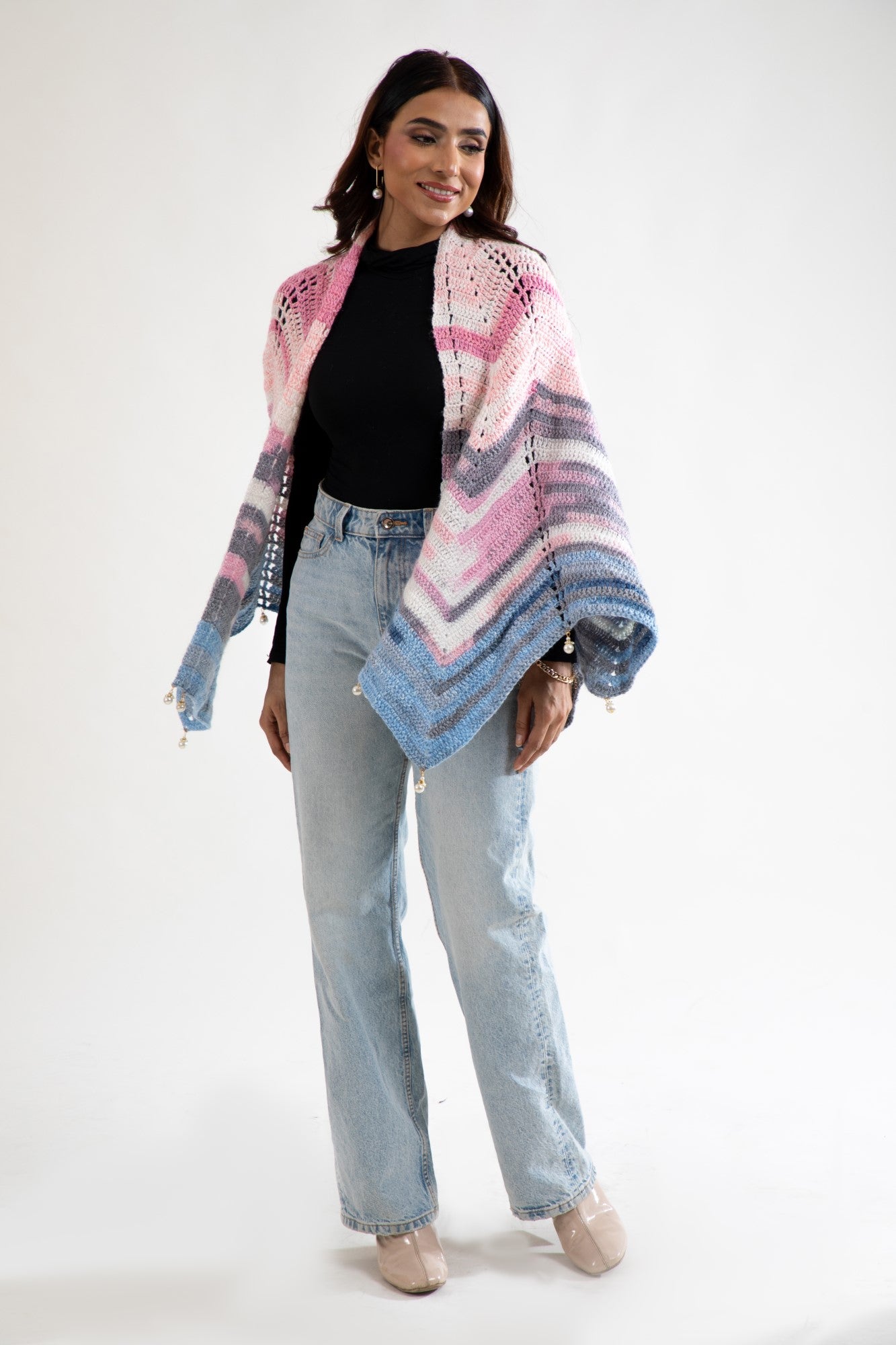 Sunset Ripple Crochet Shawl