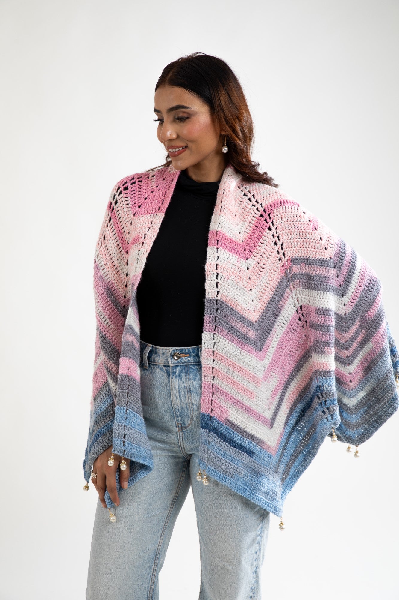 Sunset Ripple Crochet Shawl
