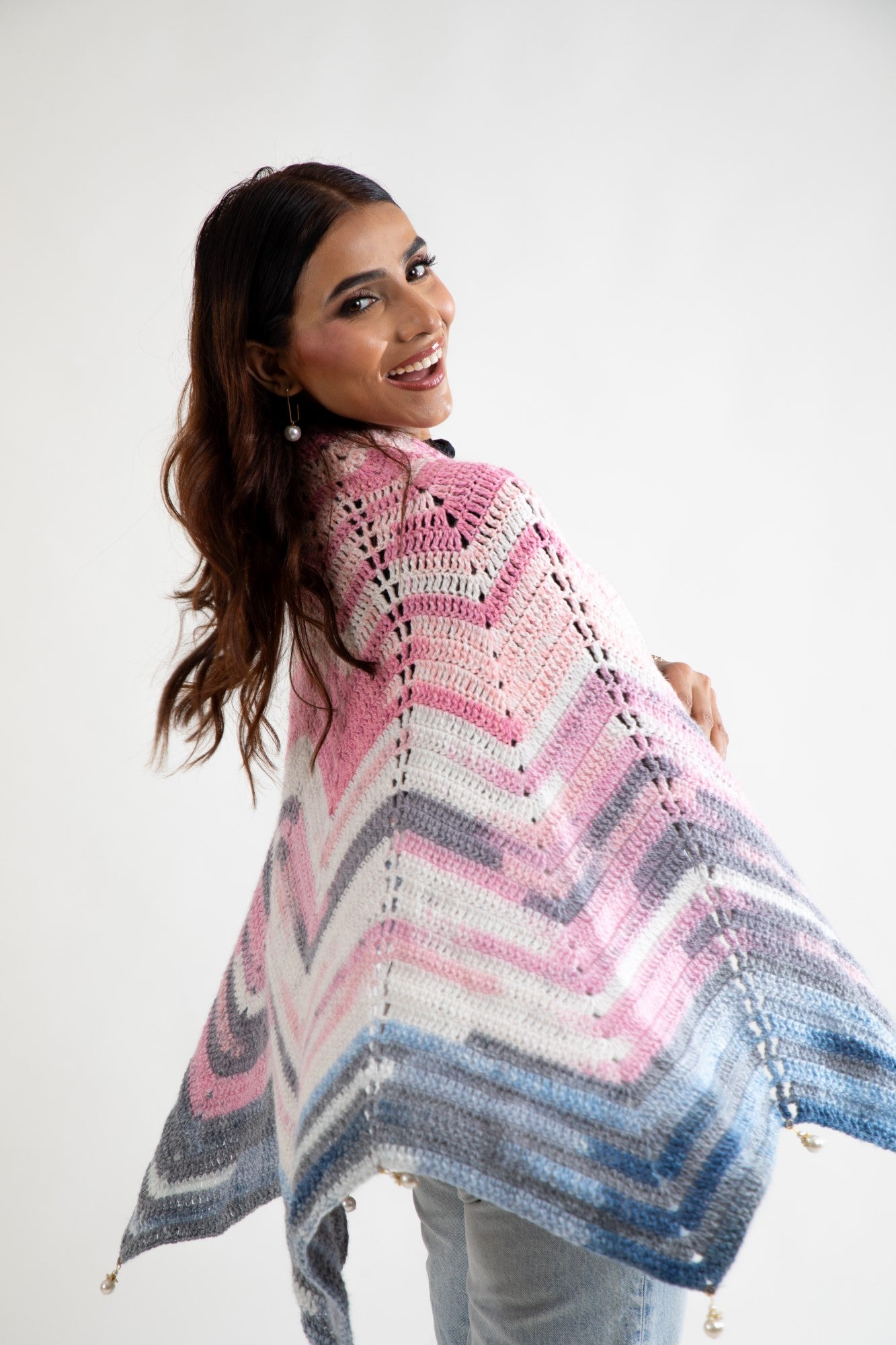 Sunset Ripple Crochet Shawl
