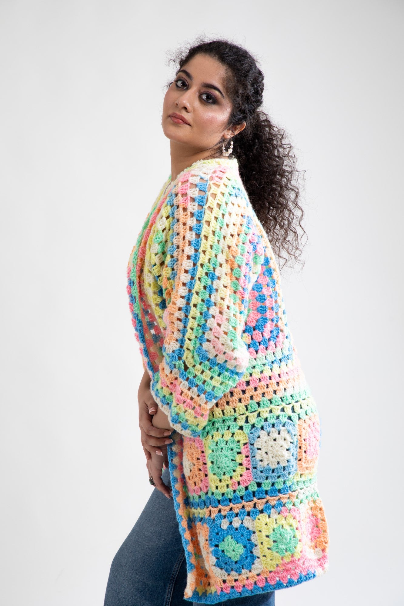 Rainbow Radiance Crochet Wrap