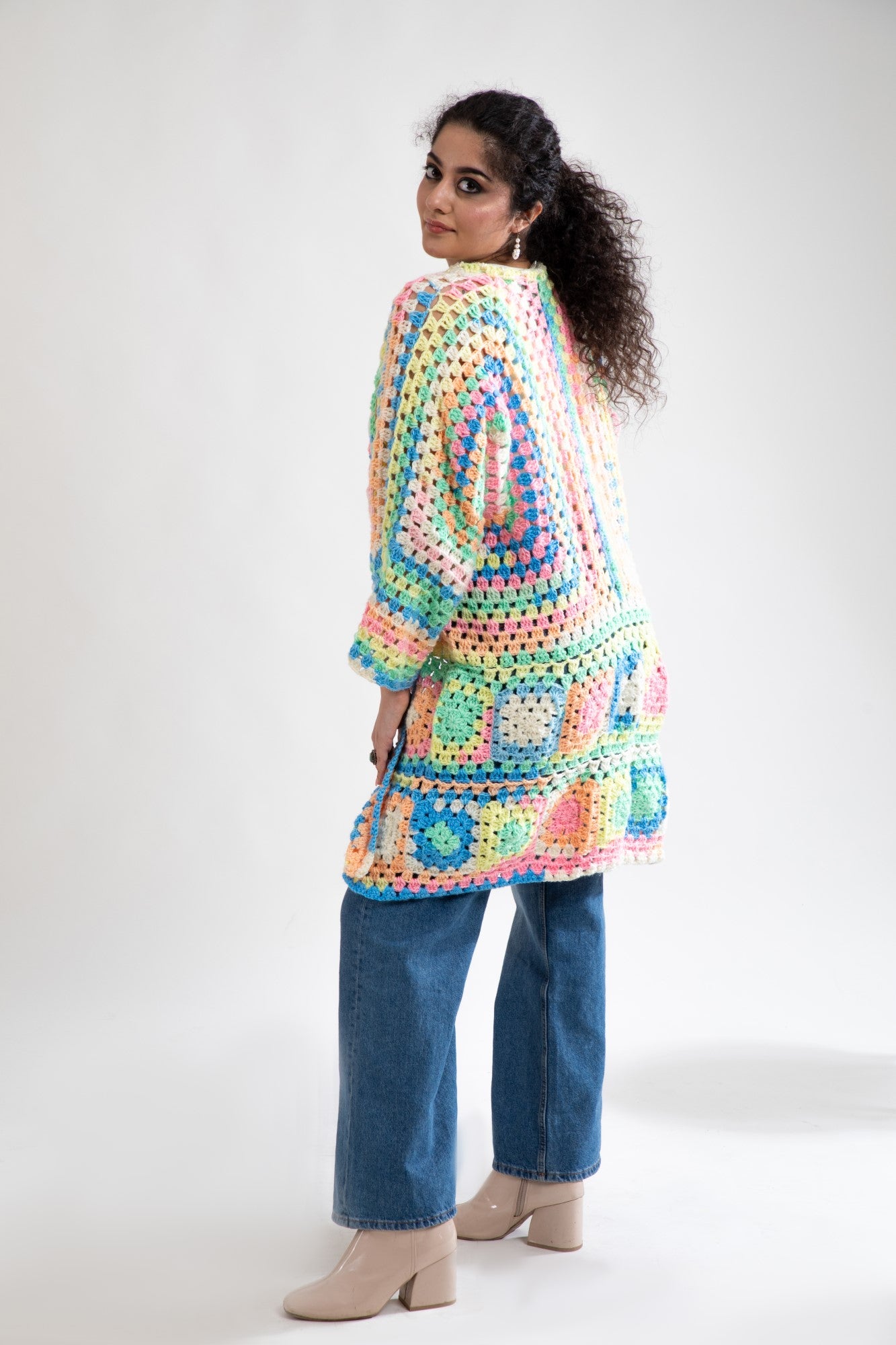Rainbow Radiance Crochet Wrap