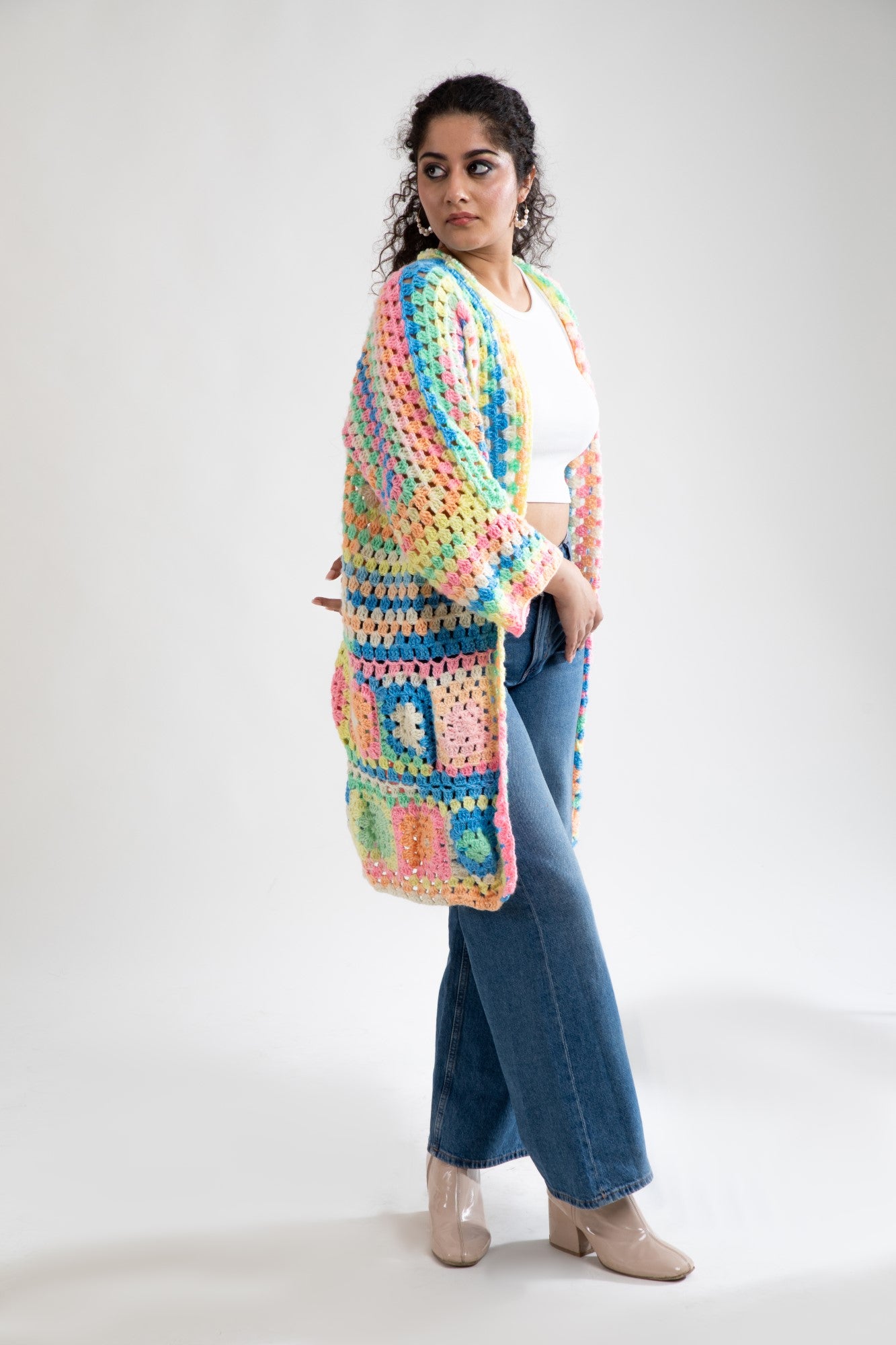 Rainbow Radiance Crochet Wrap