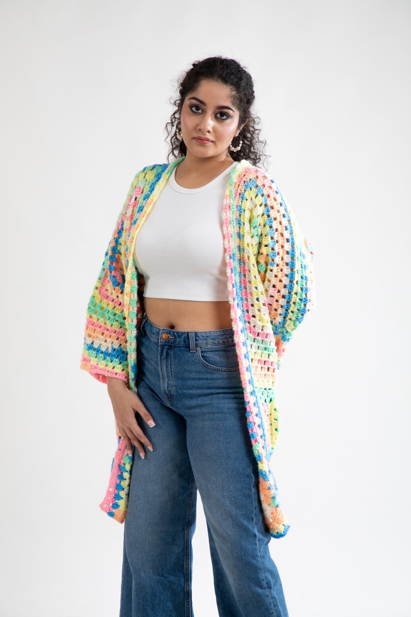 Rainbow Radiance Crochet Wrap
