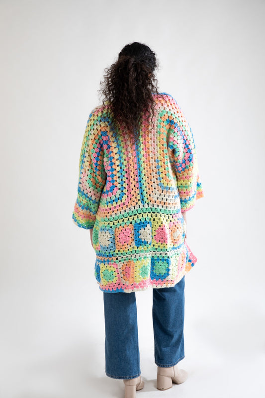 Rainbow Radiance Crochet Wrap