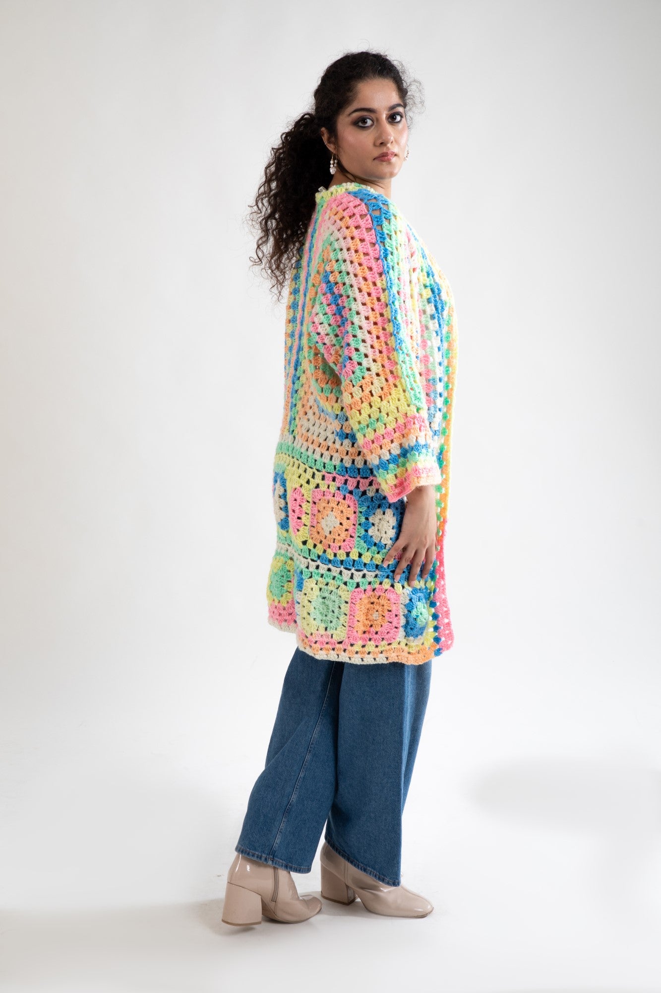Rainbow Radiance Crochet Wrap