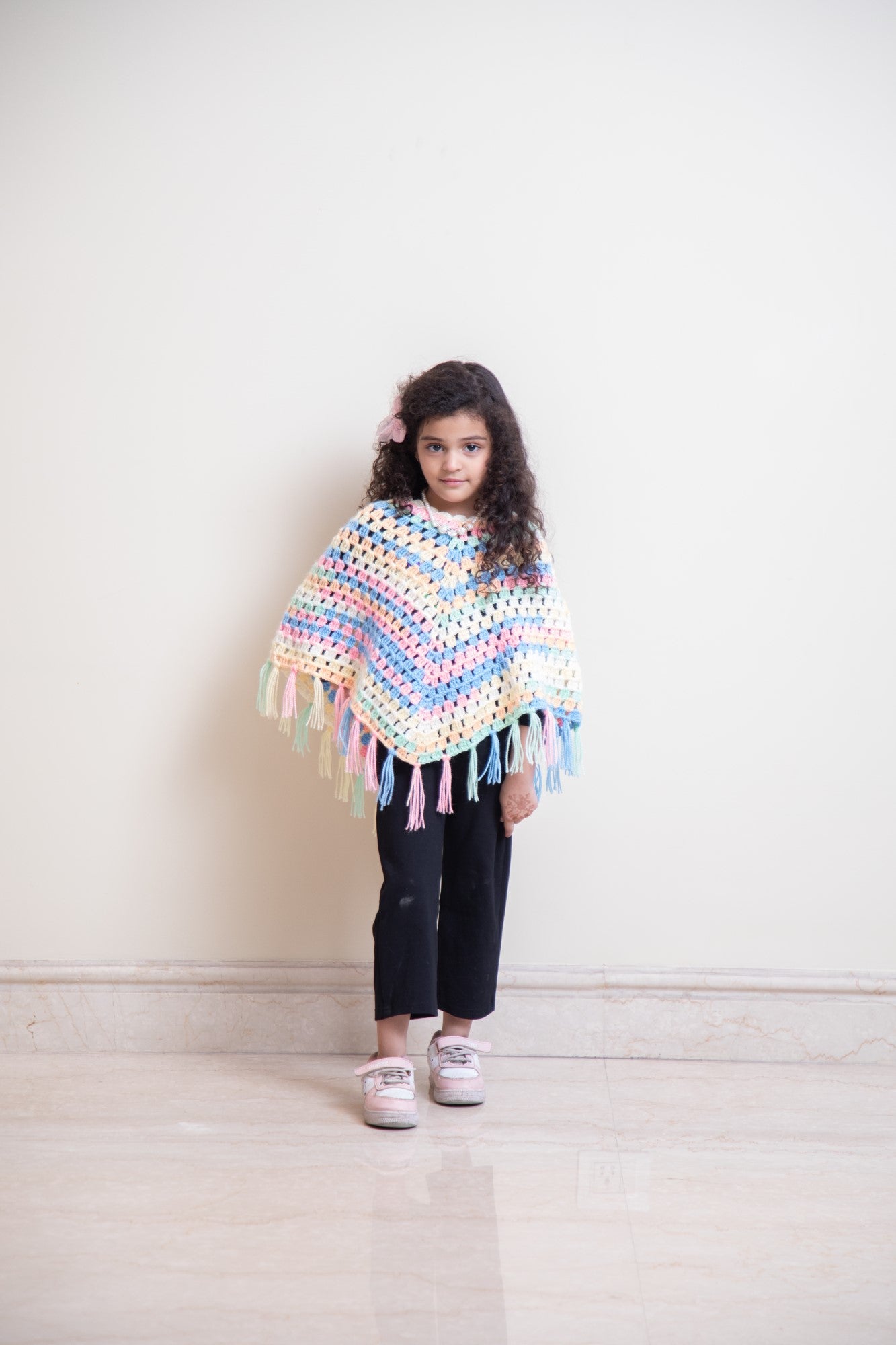 Rainbow Breeze Kids Crochet Poncho
