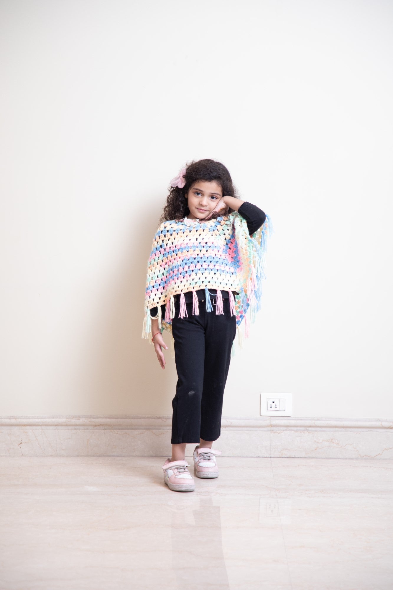 Rainbow Breeze Kids Crochet Poncho