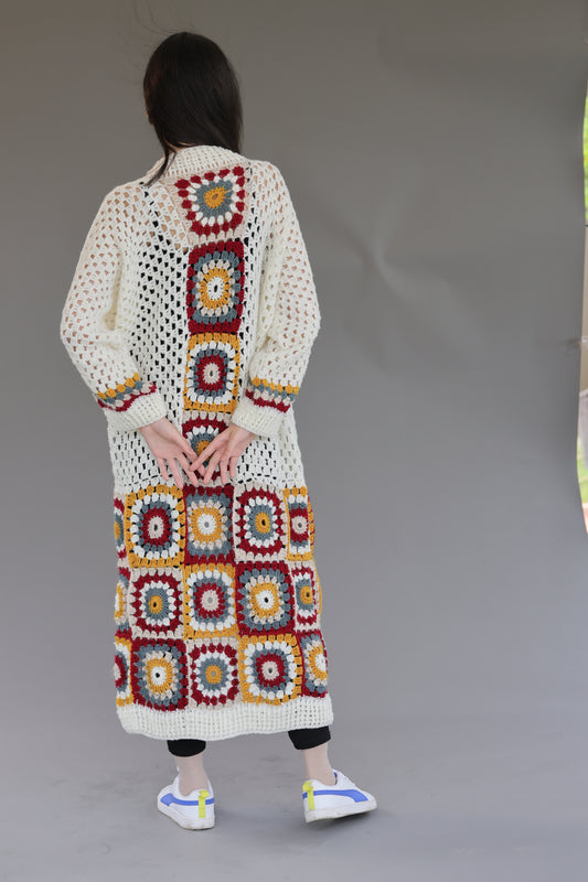 Ivory Courtyard Crochet Cape