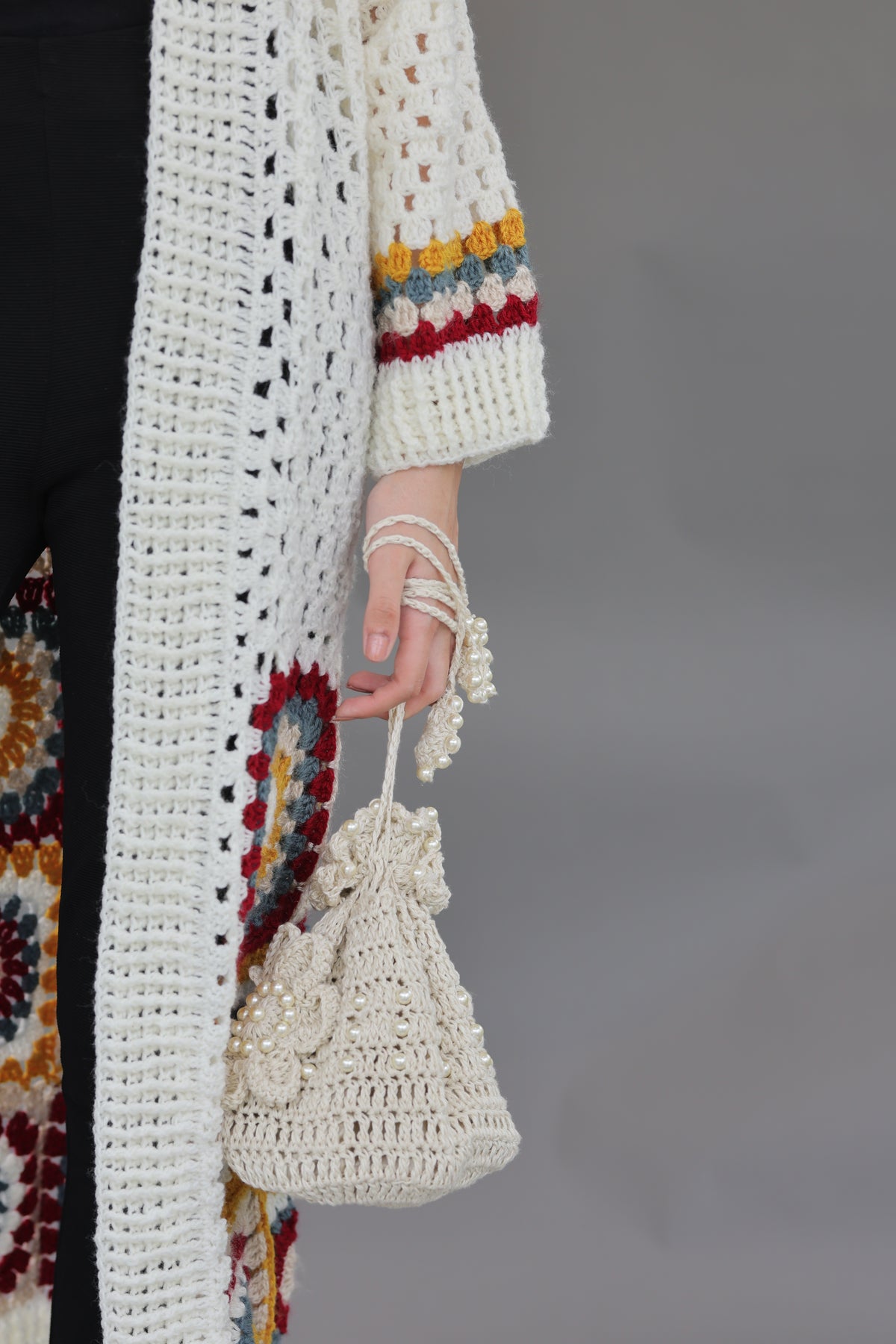 Ivory Courtyard Crochet Cape