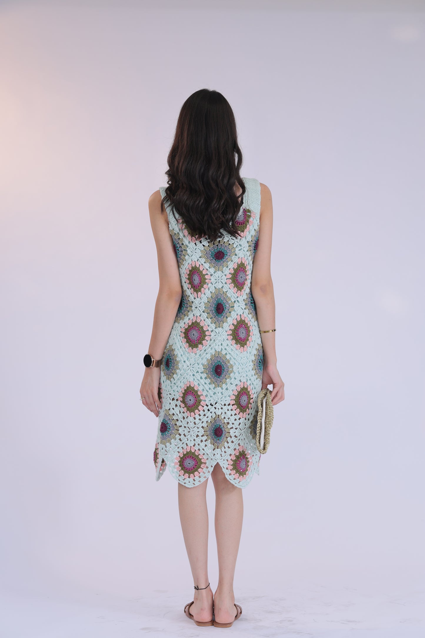Pastel Meadow Crochet Dress