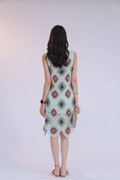 Pastel Meadow Crochet Dress