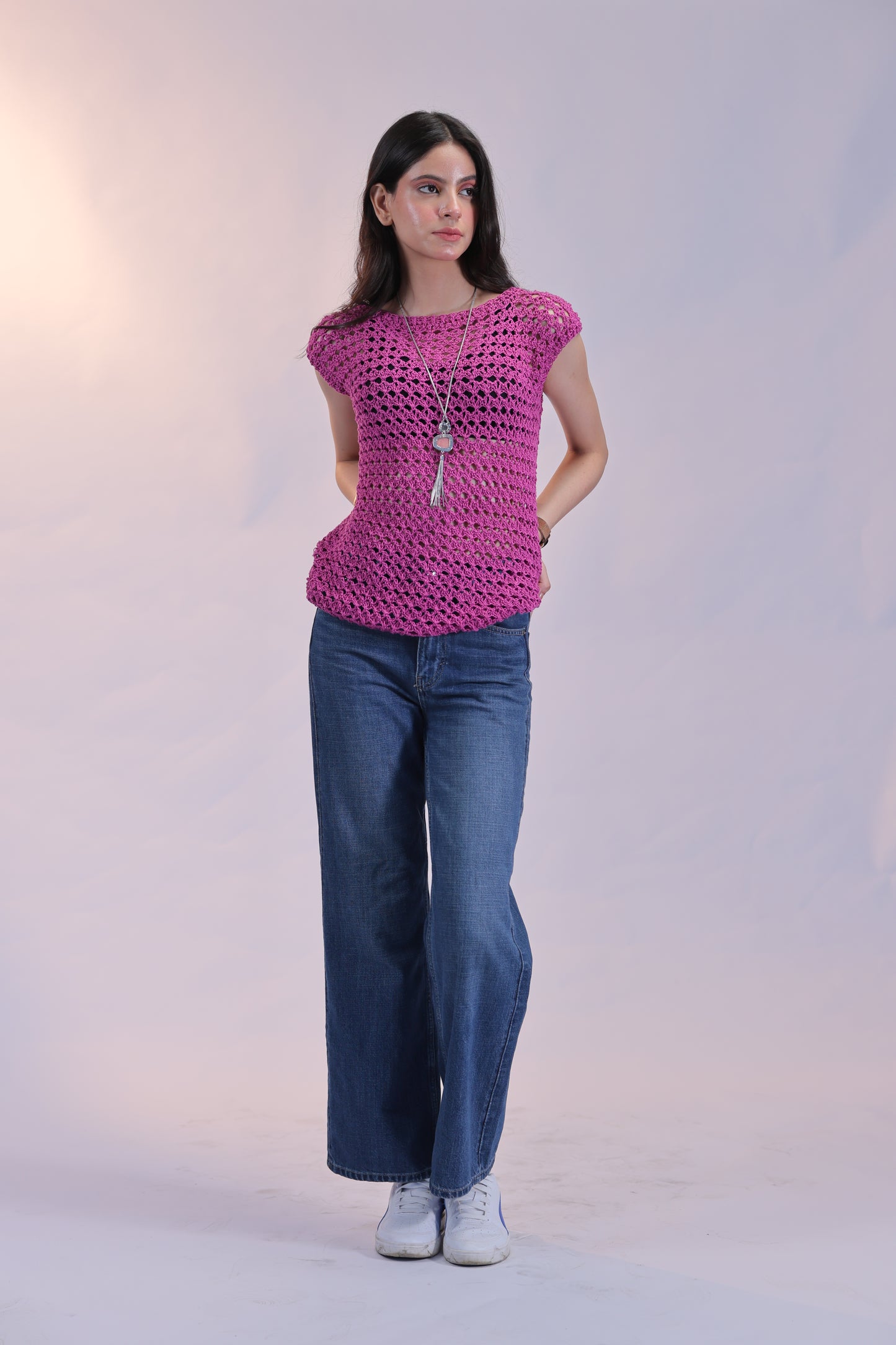 Berry Loop Crochet Top