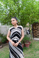 Black & White Diamond Motif Crochet Dress