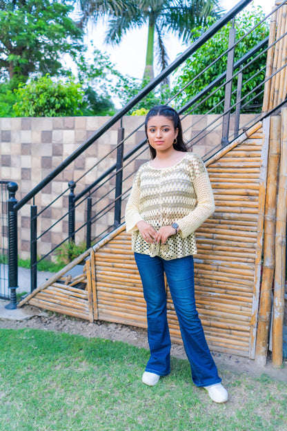 The Morning Mist Pullover – Cream & Sage