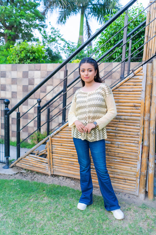 The Morning Mist Pullover – Cream & Sage