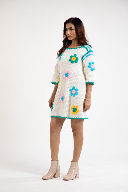 Blossom Breeze Crochet Dress